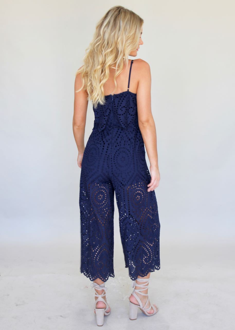 Change Of Heart Pantsuit - Navy