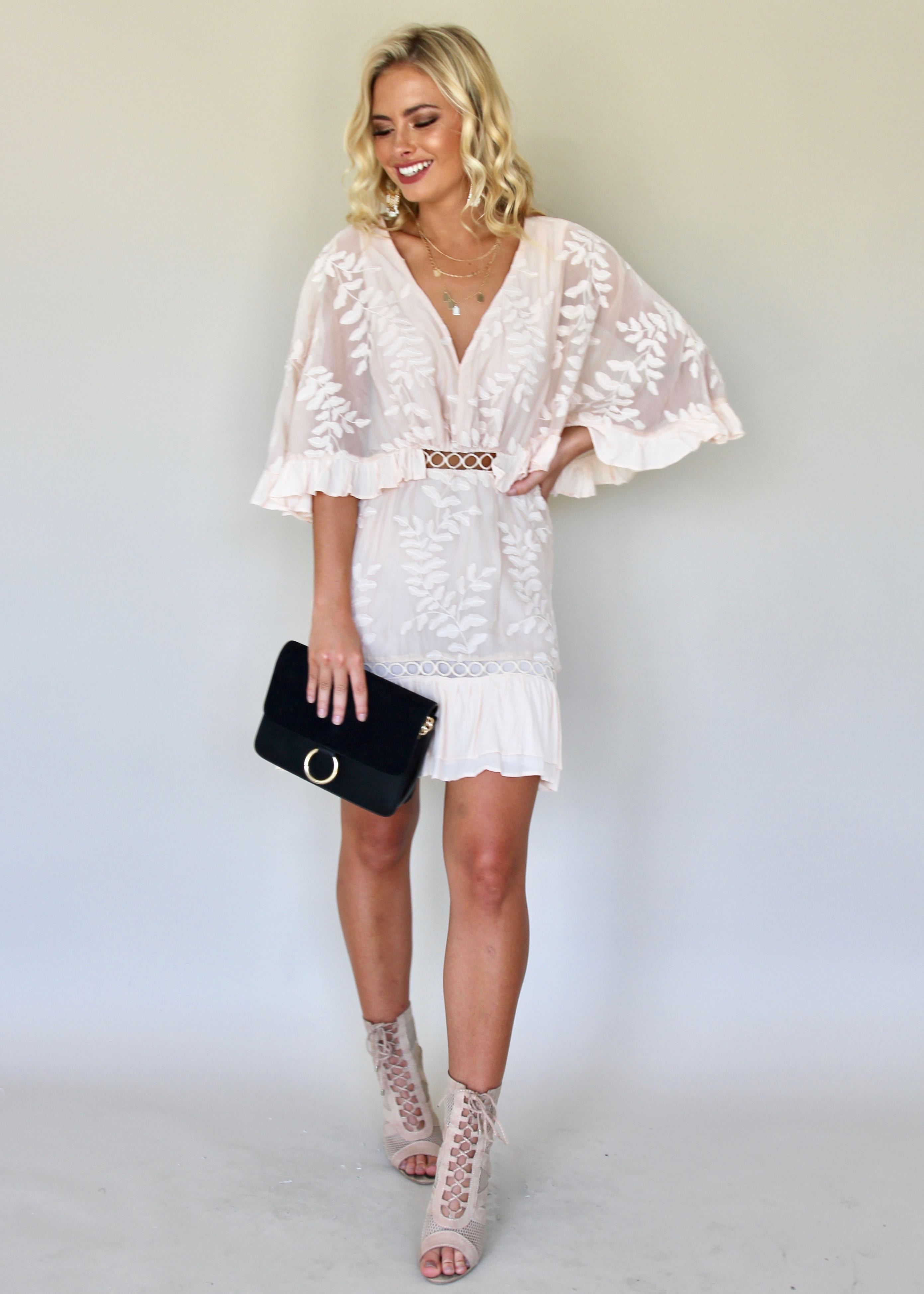 Brittany Swing Dress - Nude Pink