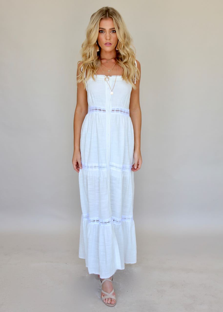 New History Maxi Dress - White