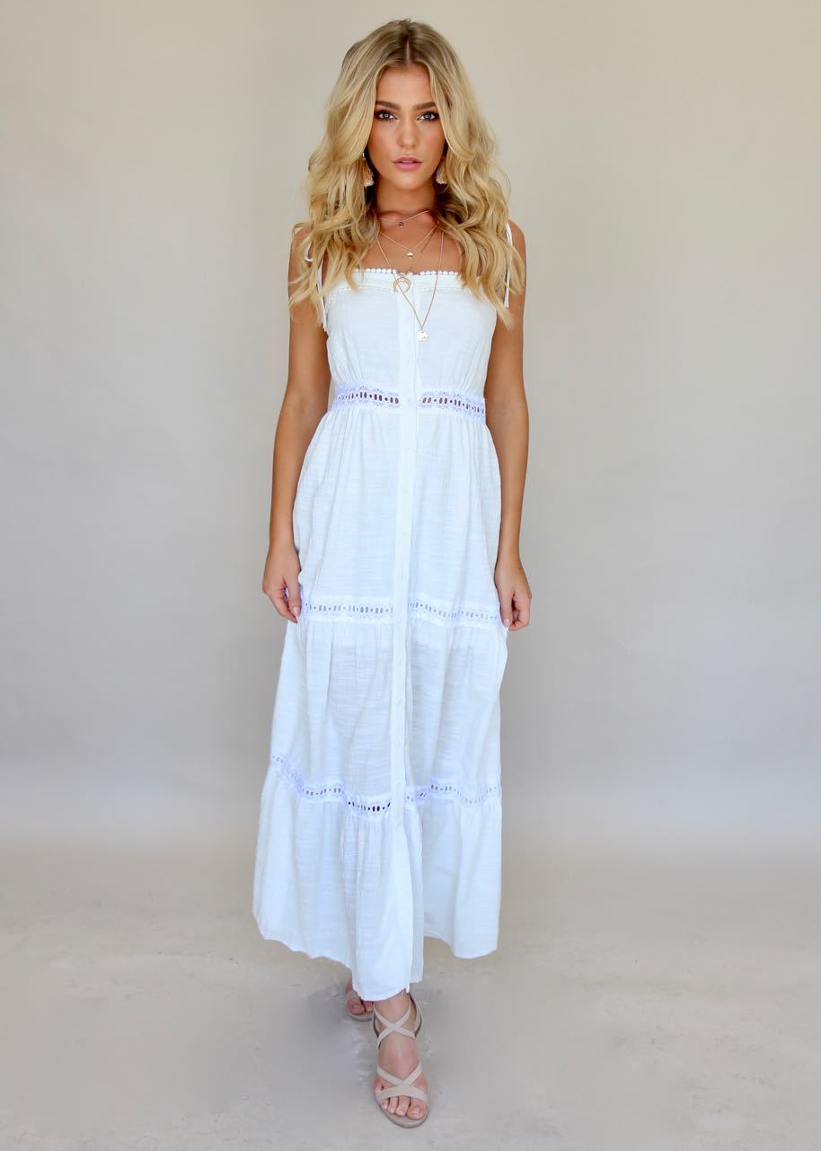 New History Maxi Dress - White