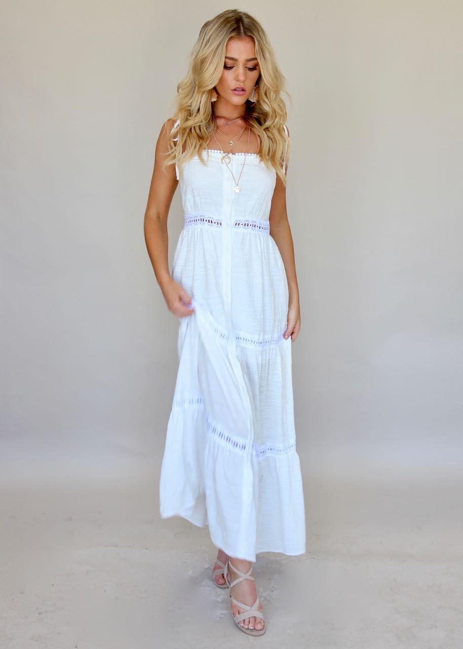 New History Maxi Dress - White