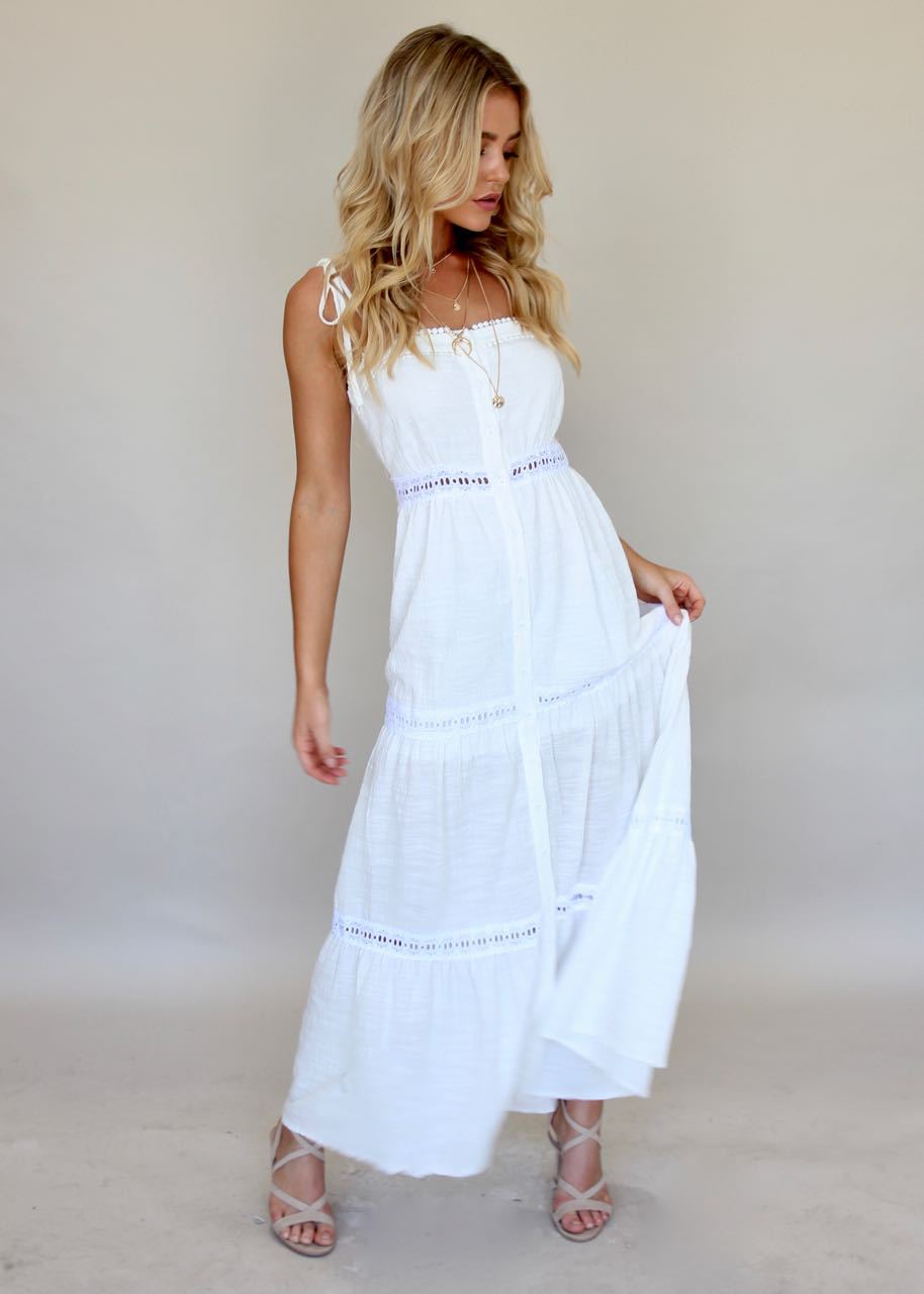 New History Maxi Dress - White
