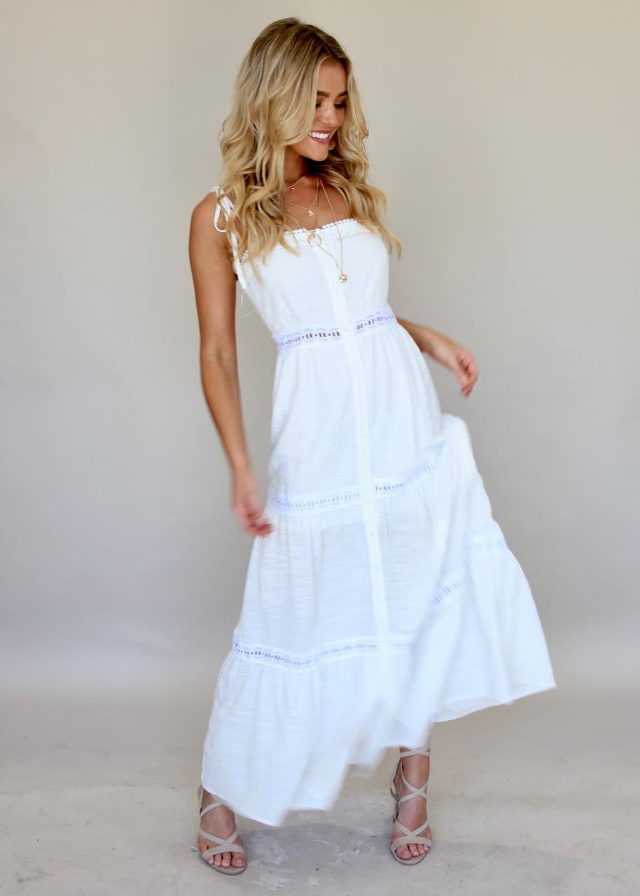 New History Maxi Dress - White