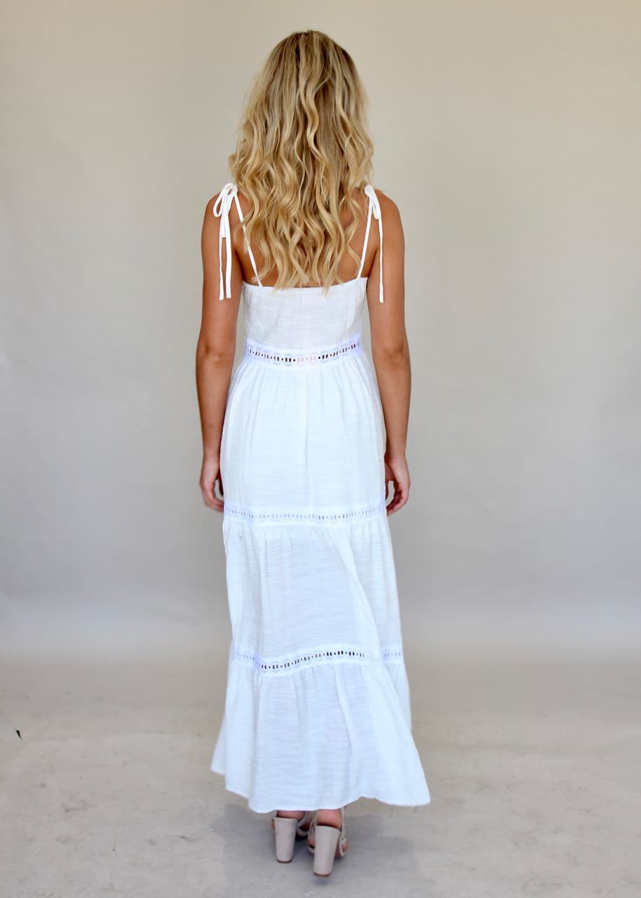 New History Maxi Dress - White