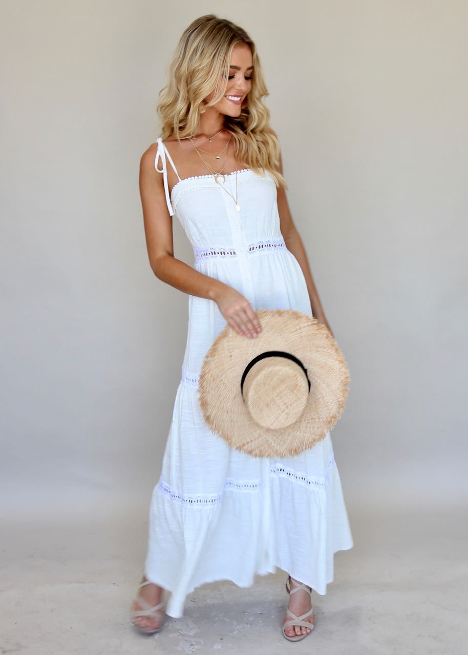 New History Maxi Dress - White