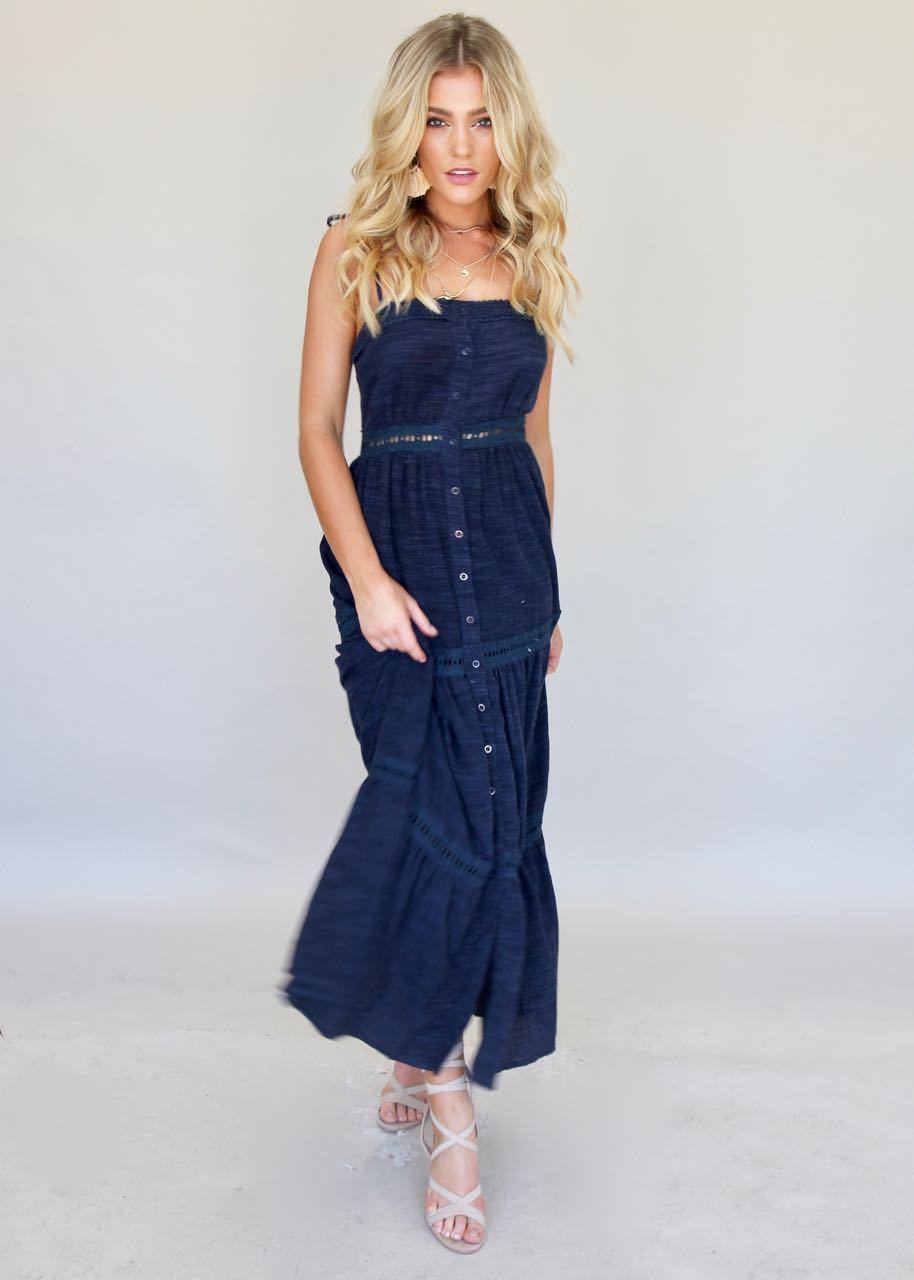 New History Maxi Dress - Navy