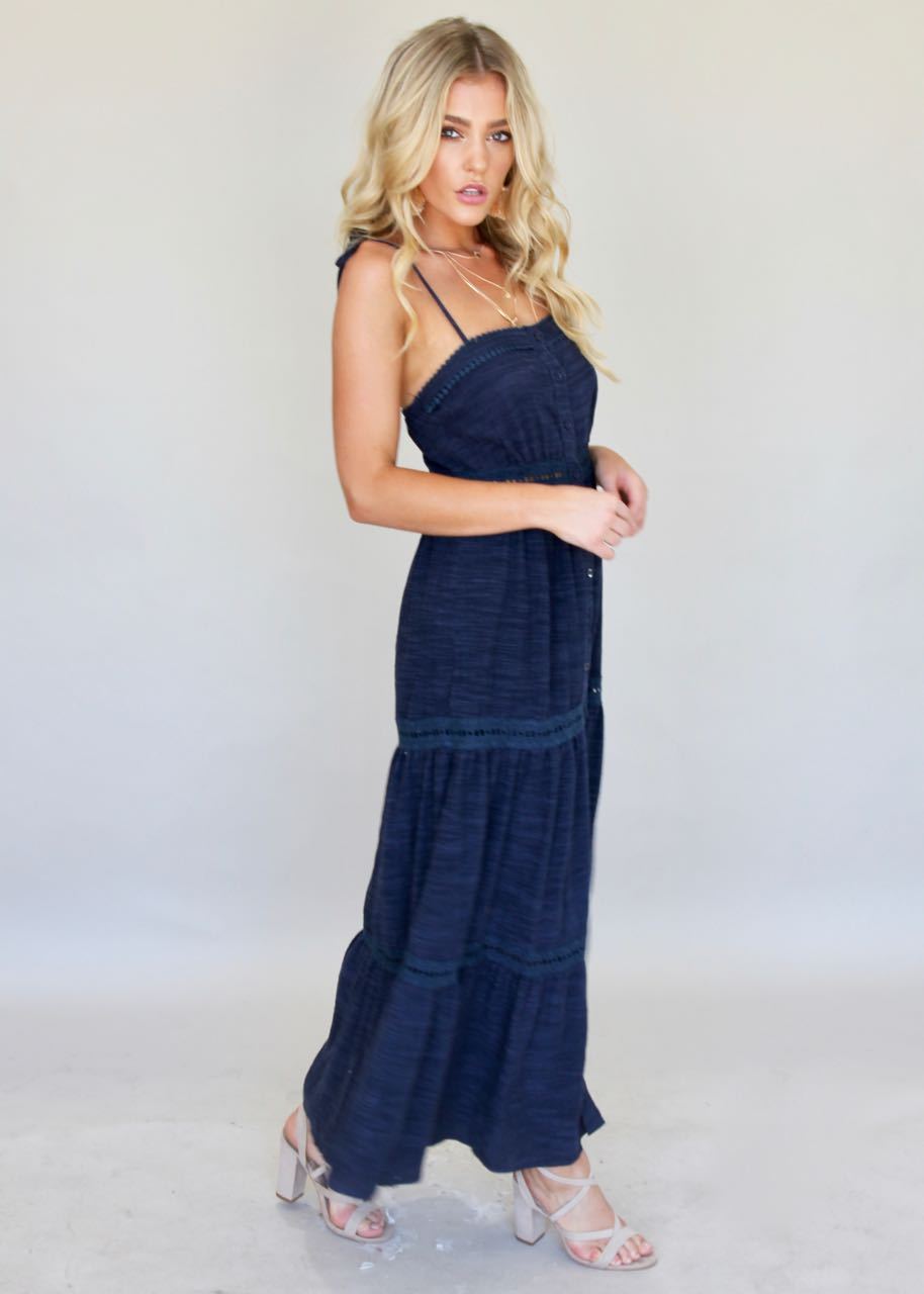 New History Maxi Dress - Navy