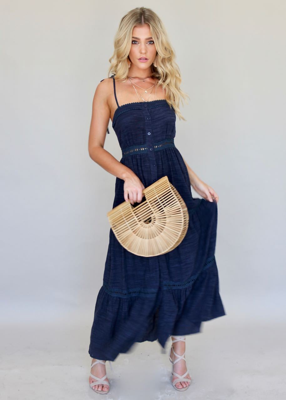 New History Maxi Dress - Navy