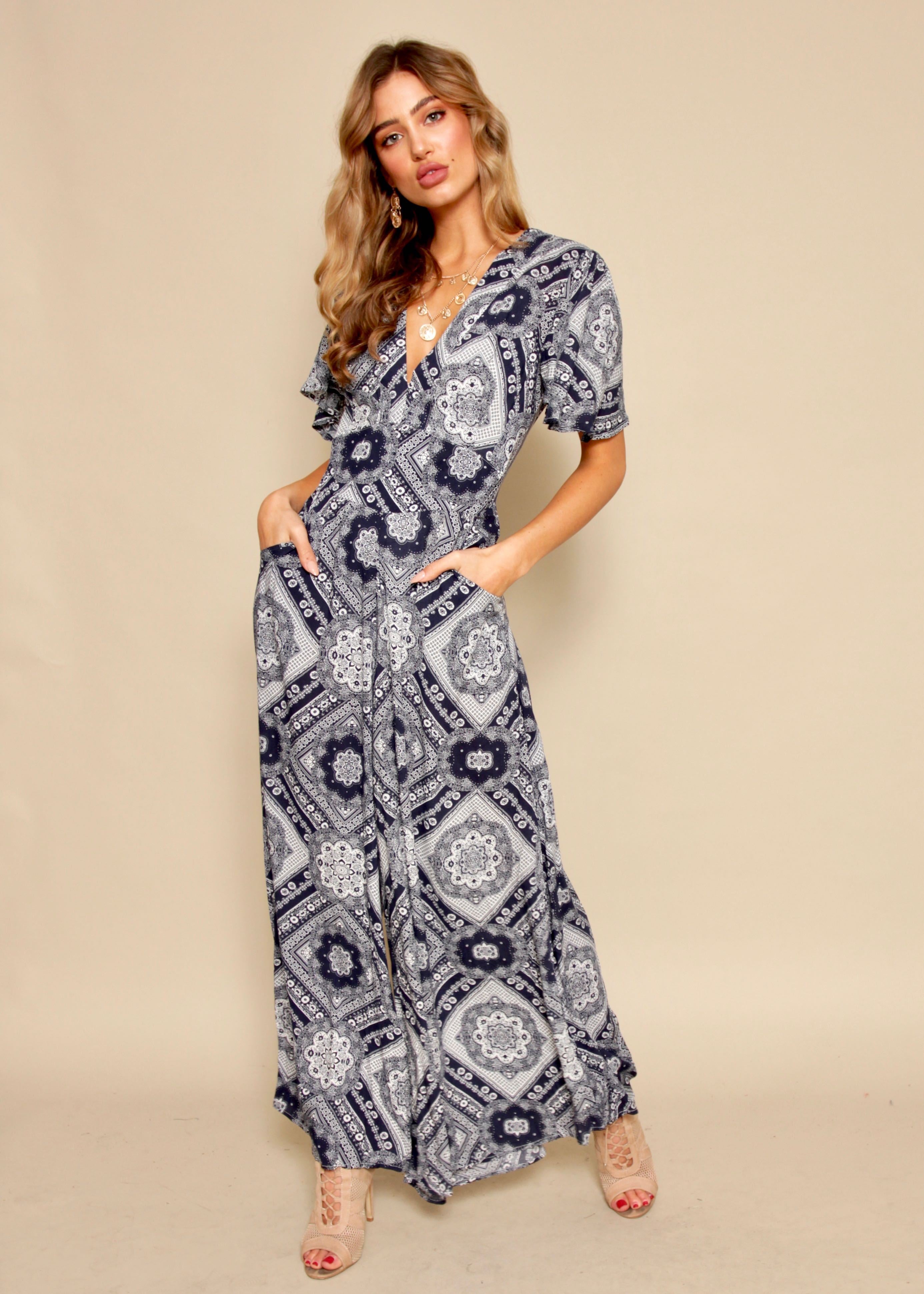Sun Scent Jumpsuit - Navy
