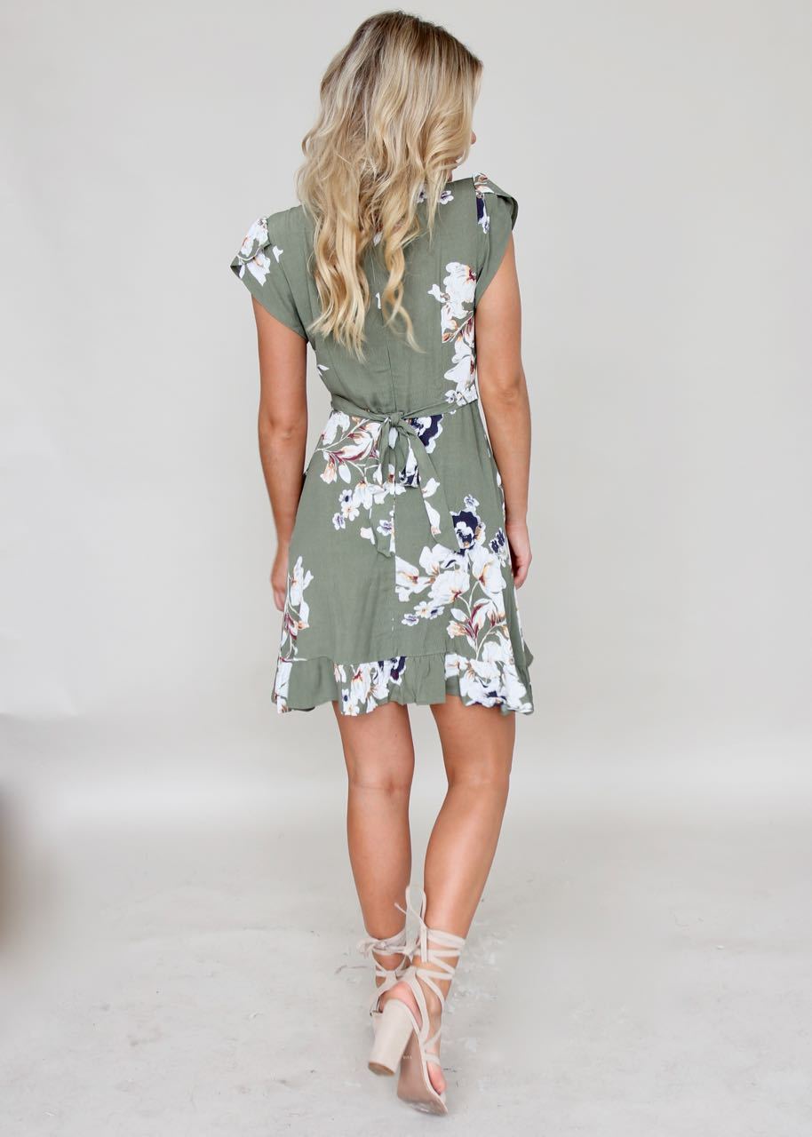 New Beginning Swing Dress - Khaki