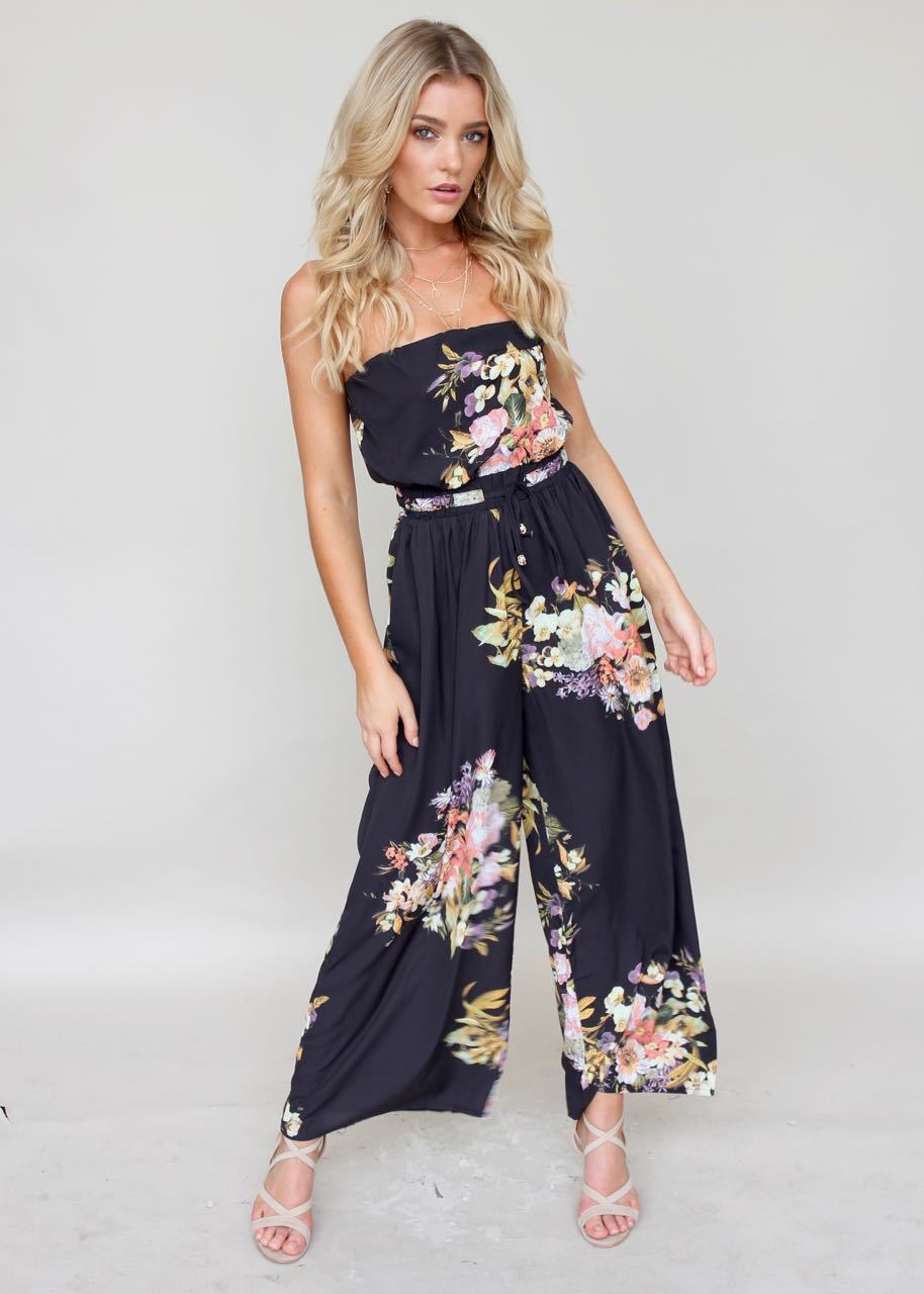 Luminous Love Strapless Pantsuit - Citrus