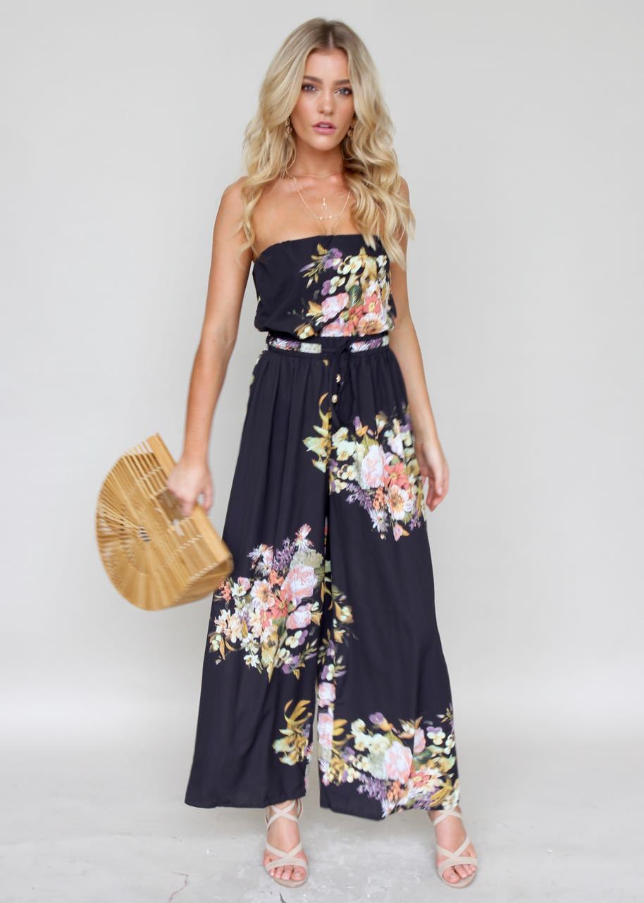Luminous Love Strapless Pantsuit - Citrus