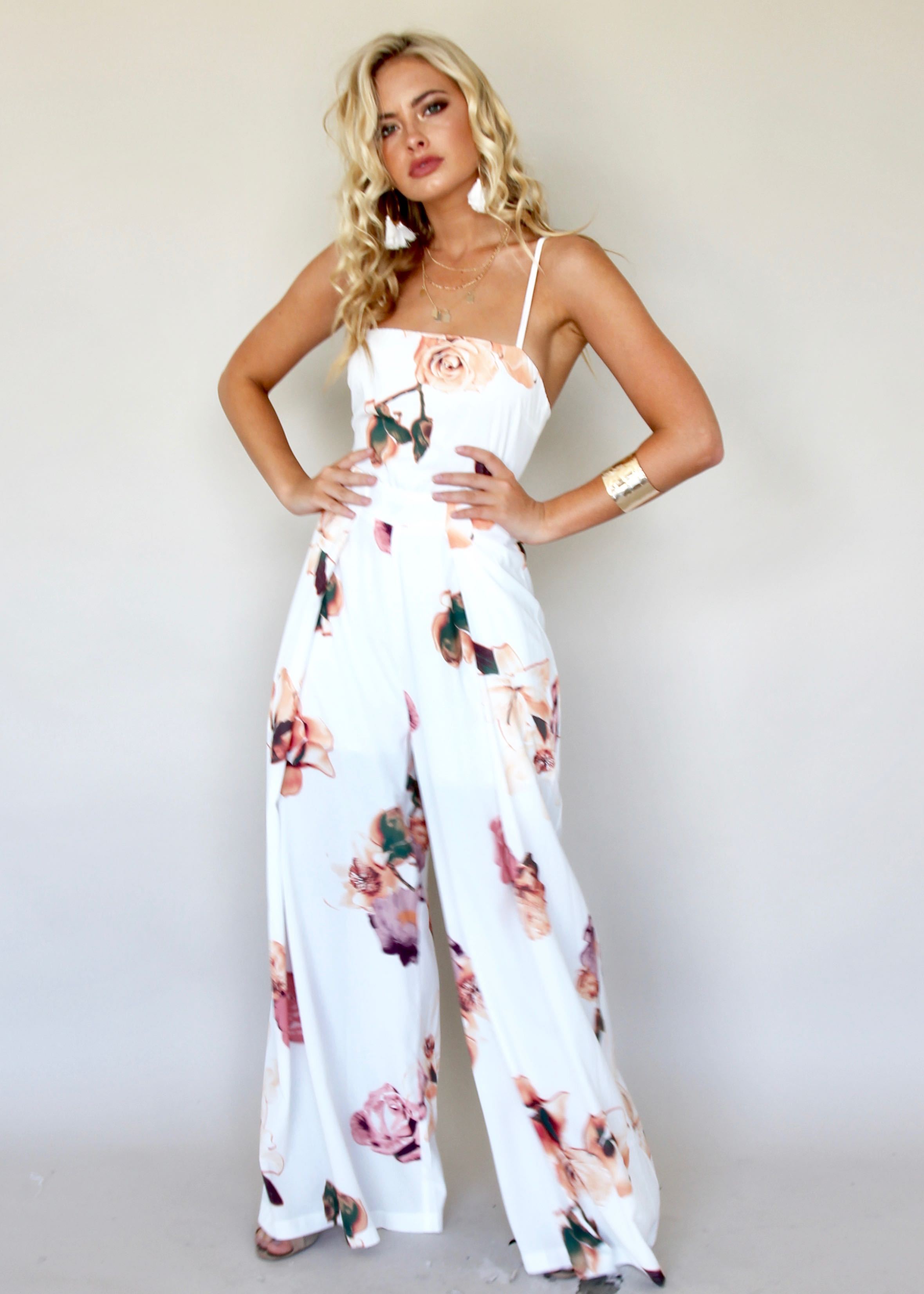 Walk On By Pantsuit - Roses