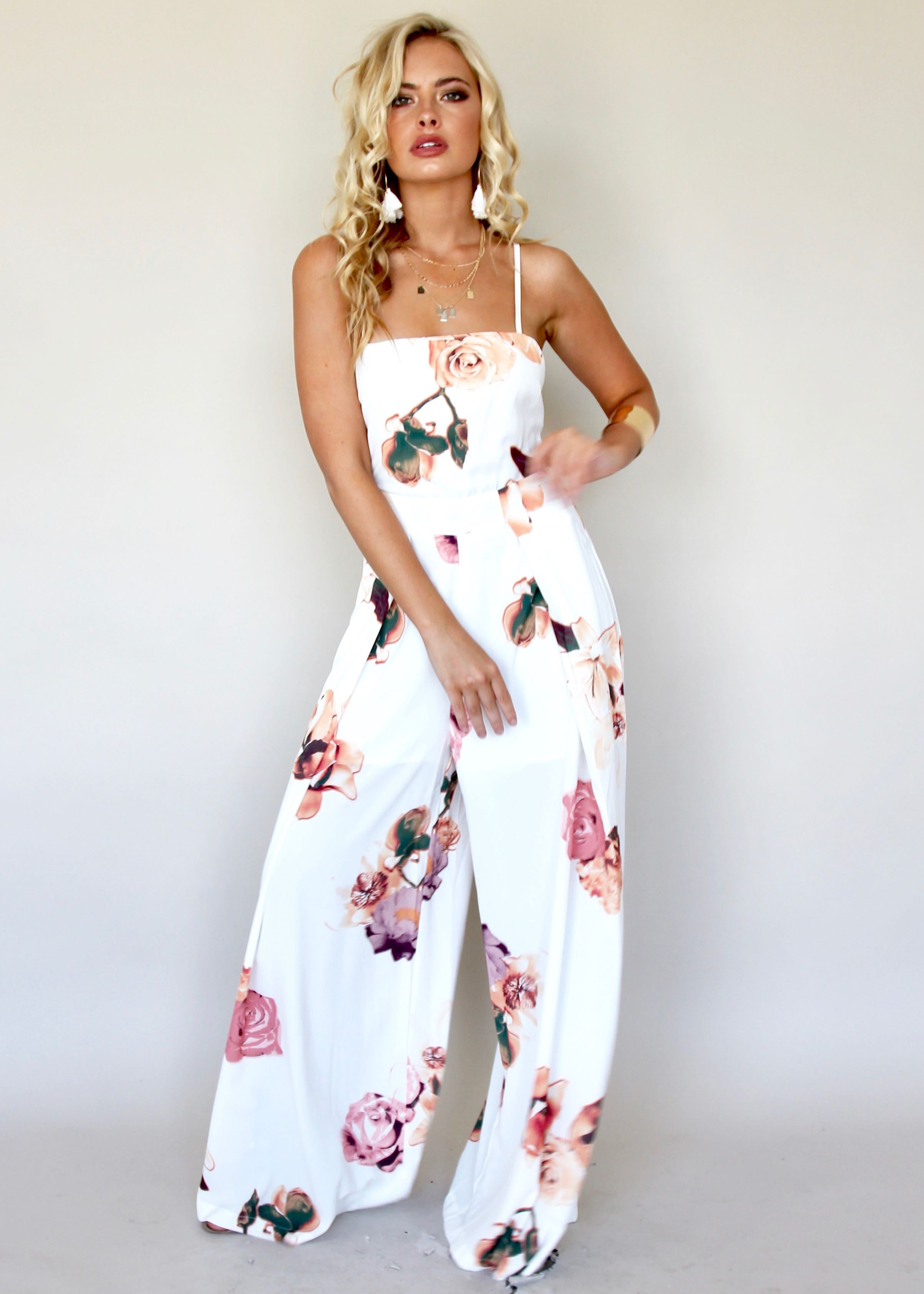 Walk On By Pantsuit - Roses