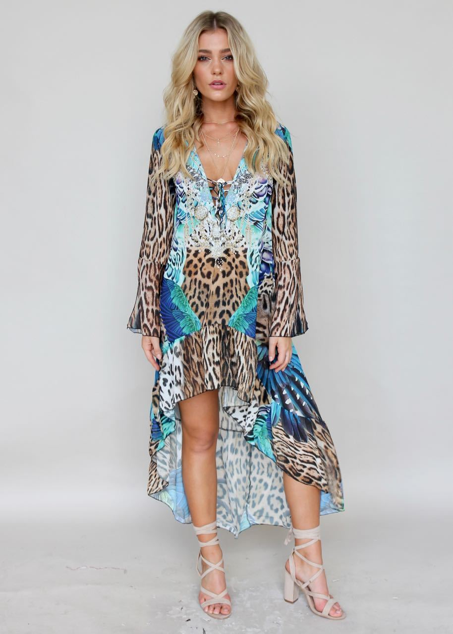 Off Shores Kaftan - Turquoise Summer