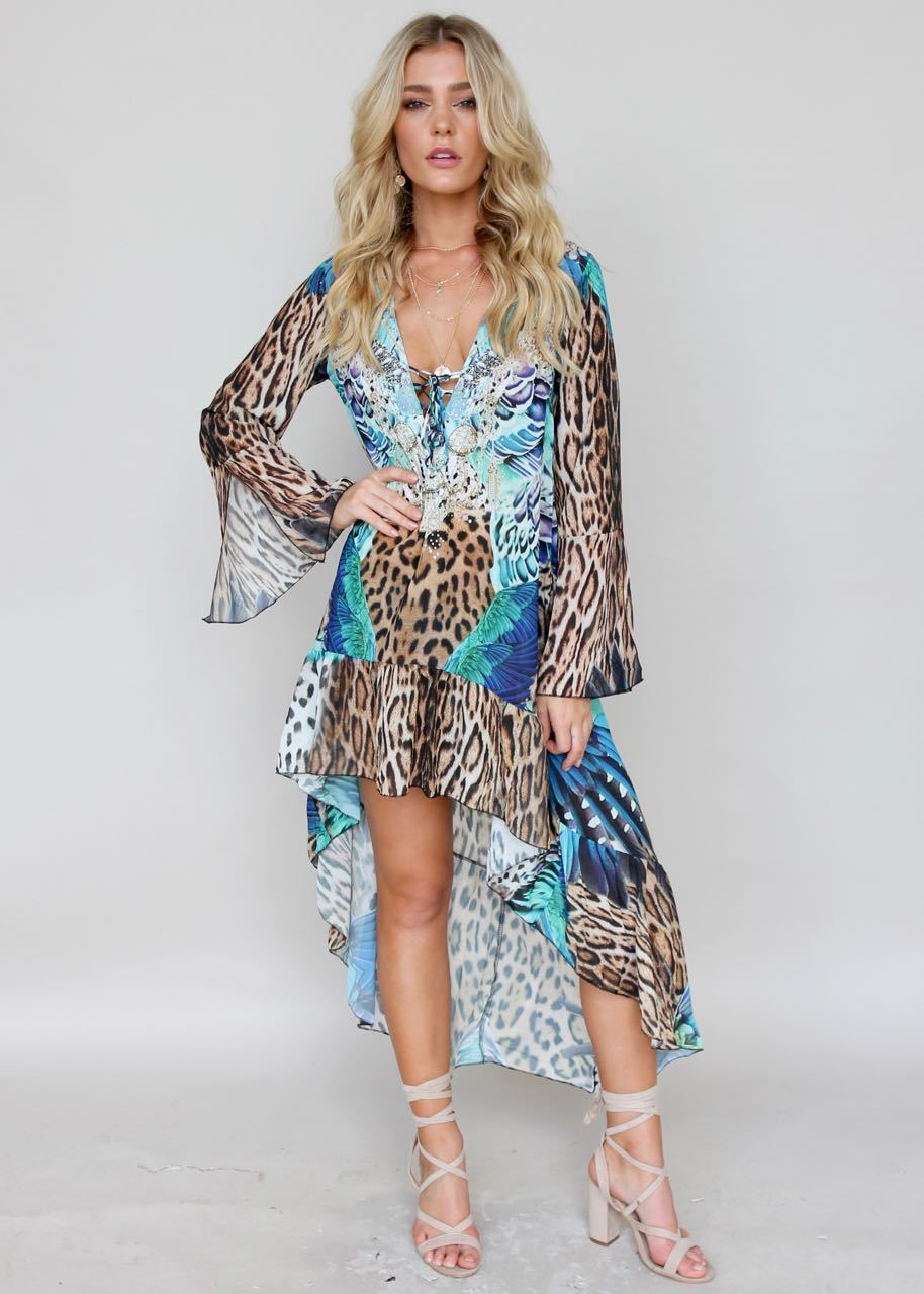 Off Shores Kaftan - Turquoise Summer