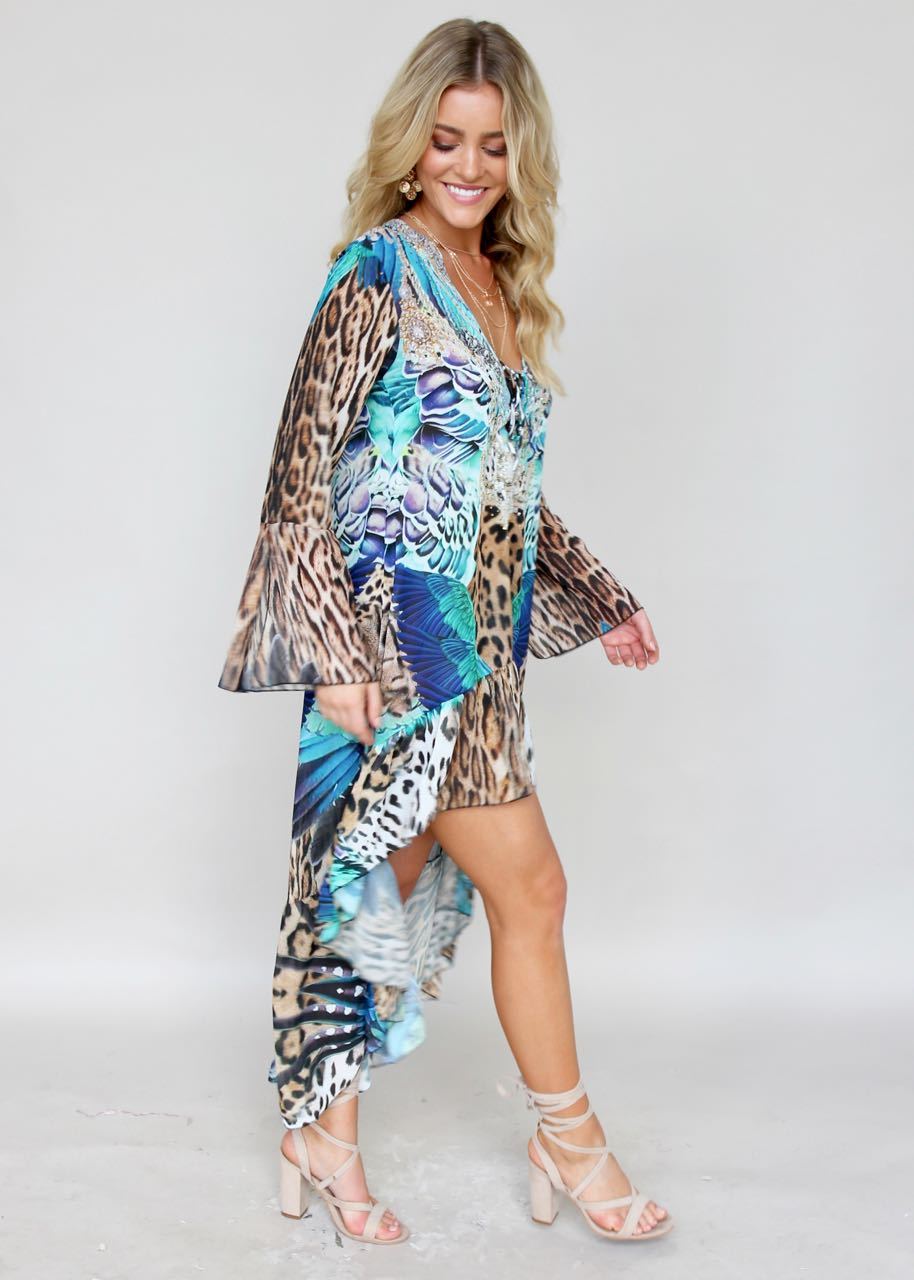 Off Shores Kaftan - Turquoise Summer