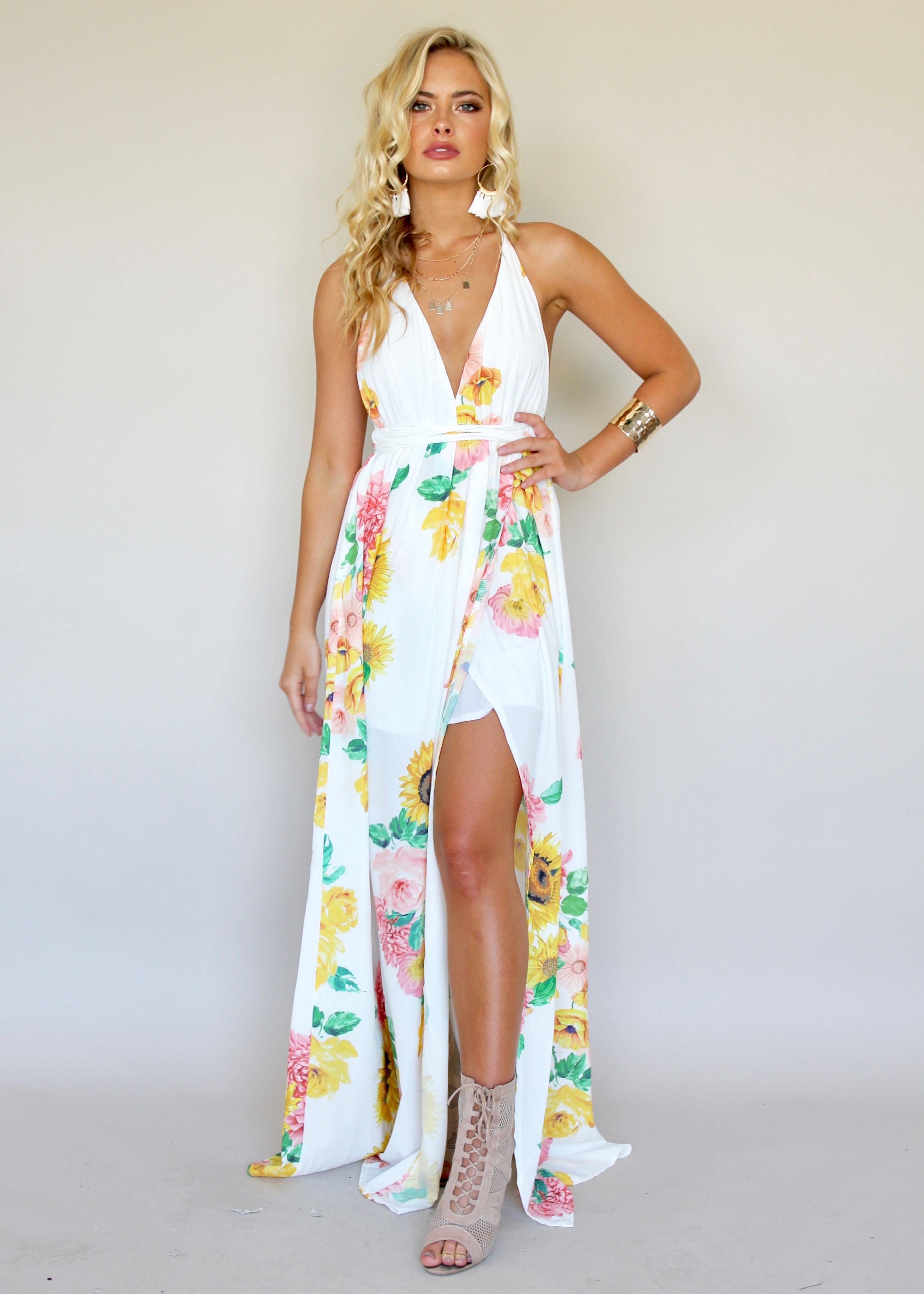 Karmen Halter Maxi Dress - Sunflower