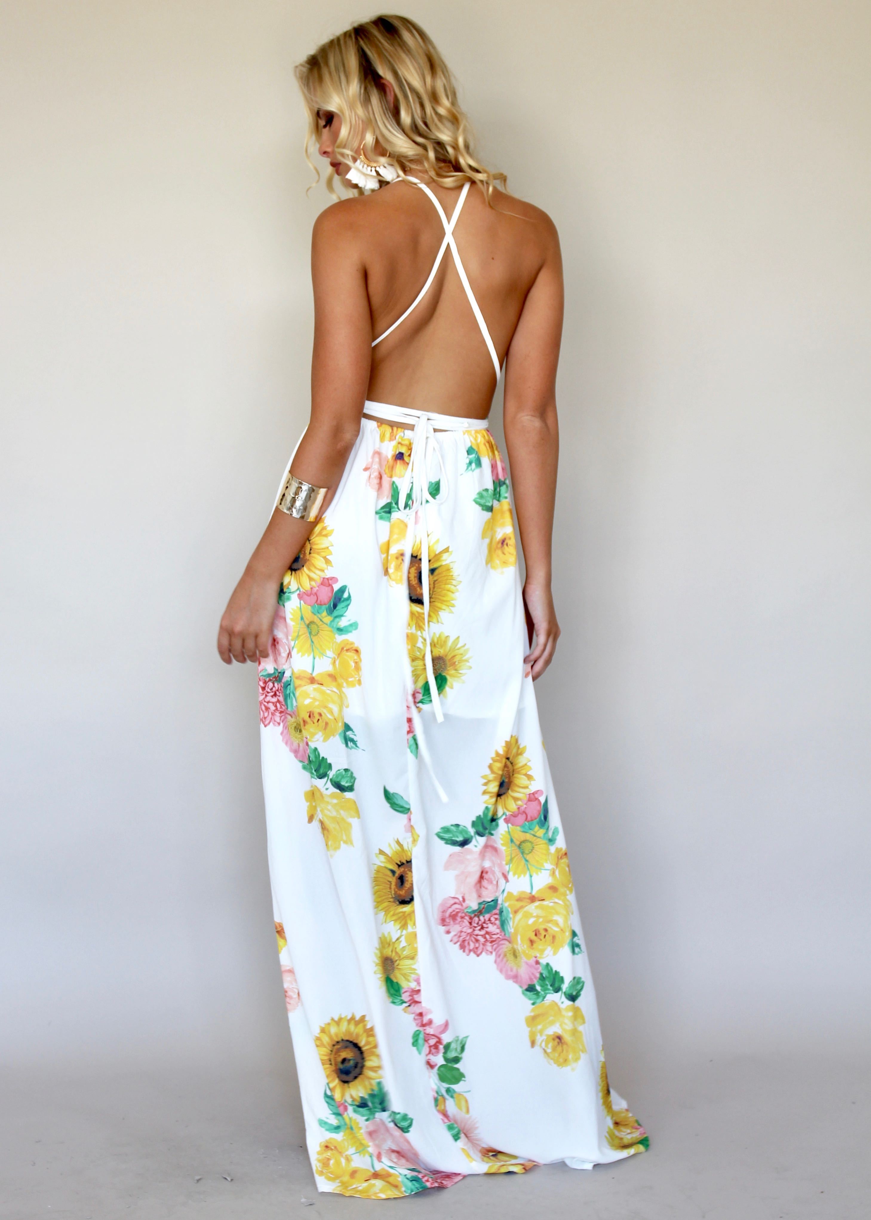 Karmen Halter Maxi Dress - Sunflower