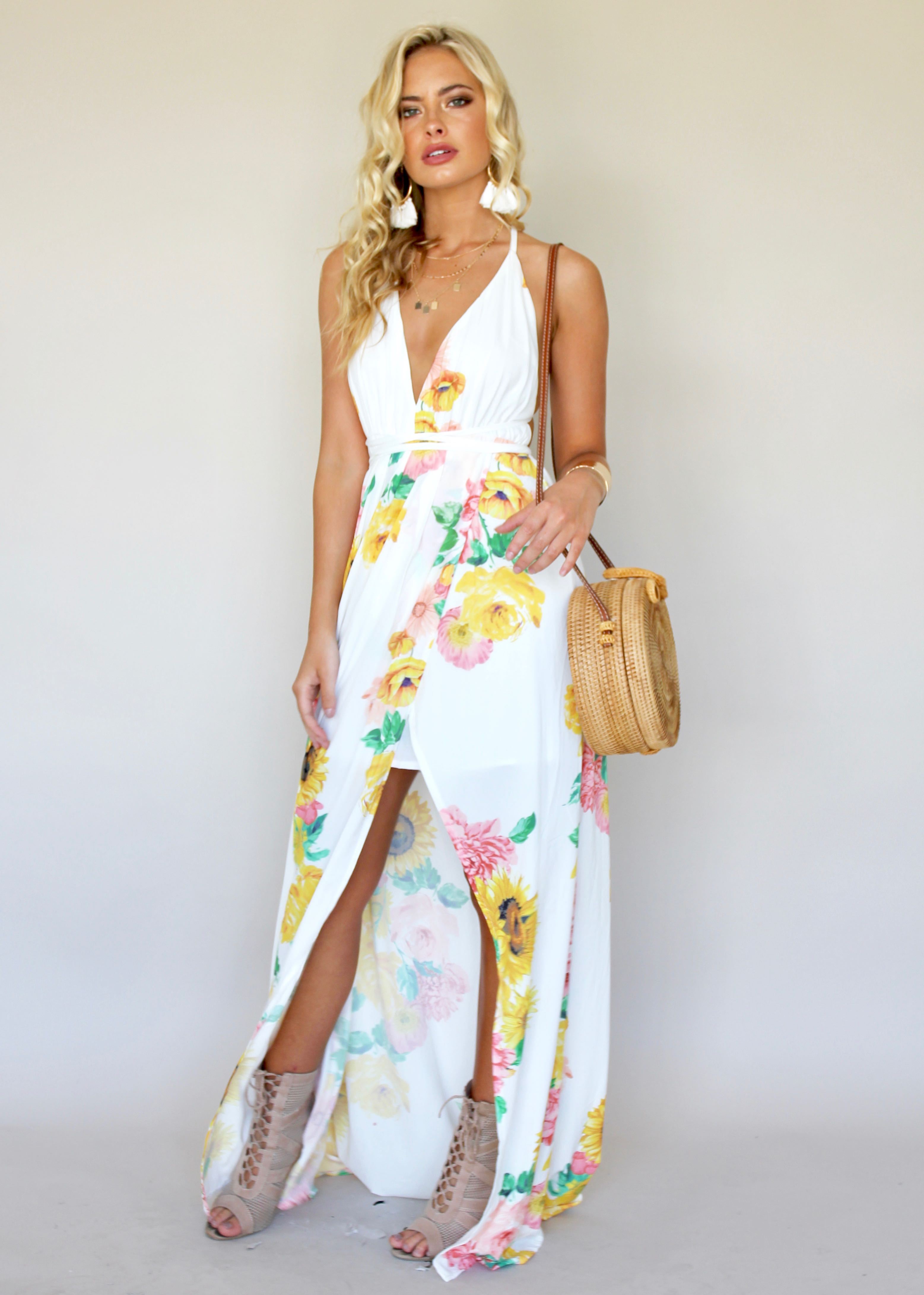 Karmen Halter Maxi Dress - Sunflower
