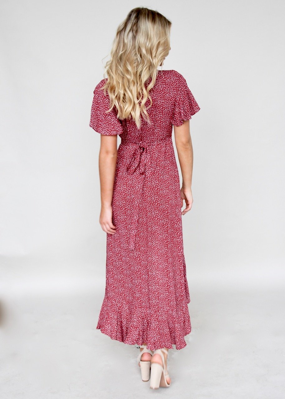 In The Loop Wrap Dress - Red Daisy