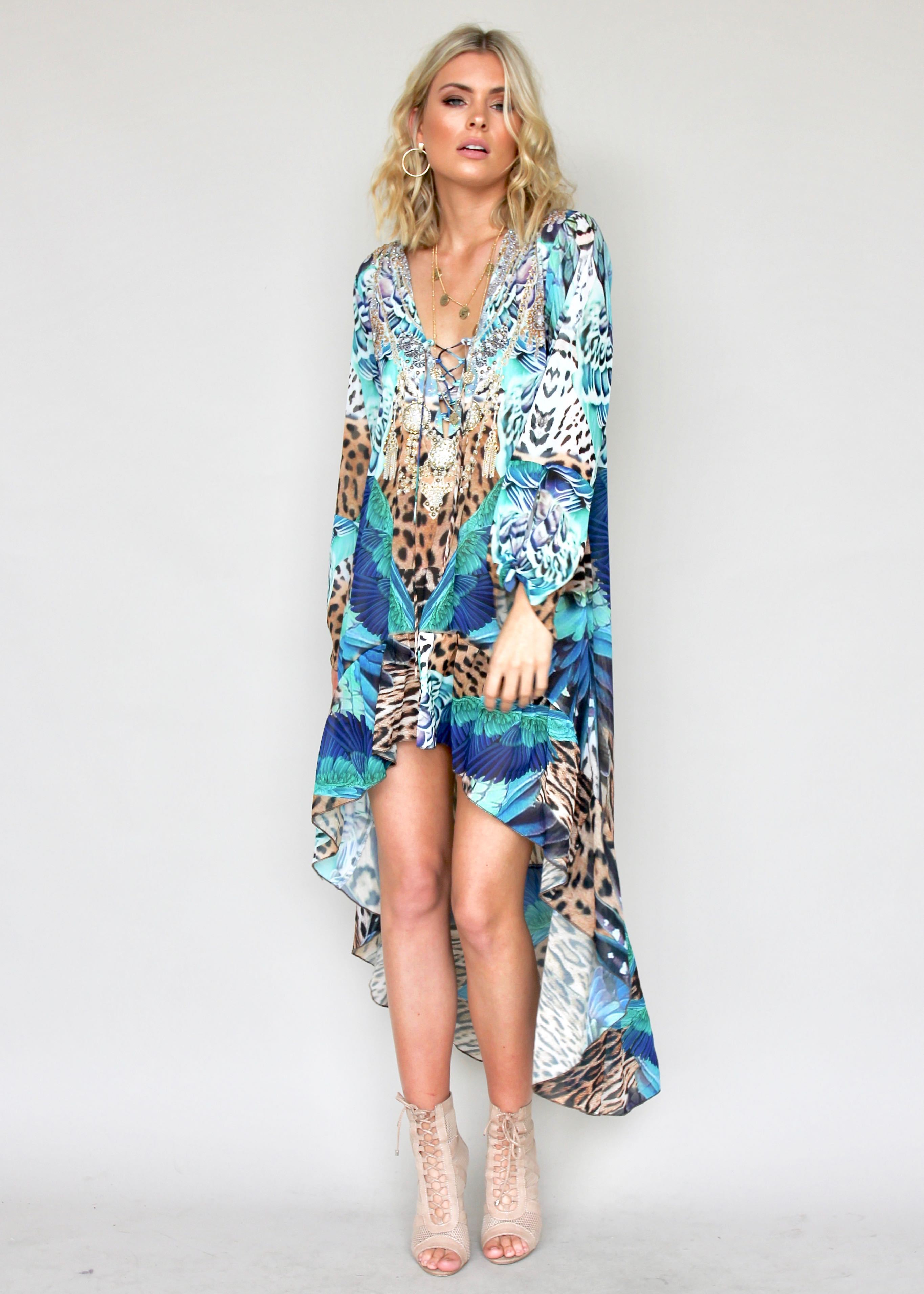 Off Shores Kaftan - Turquoise Summer