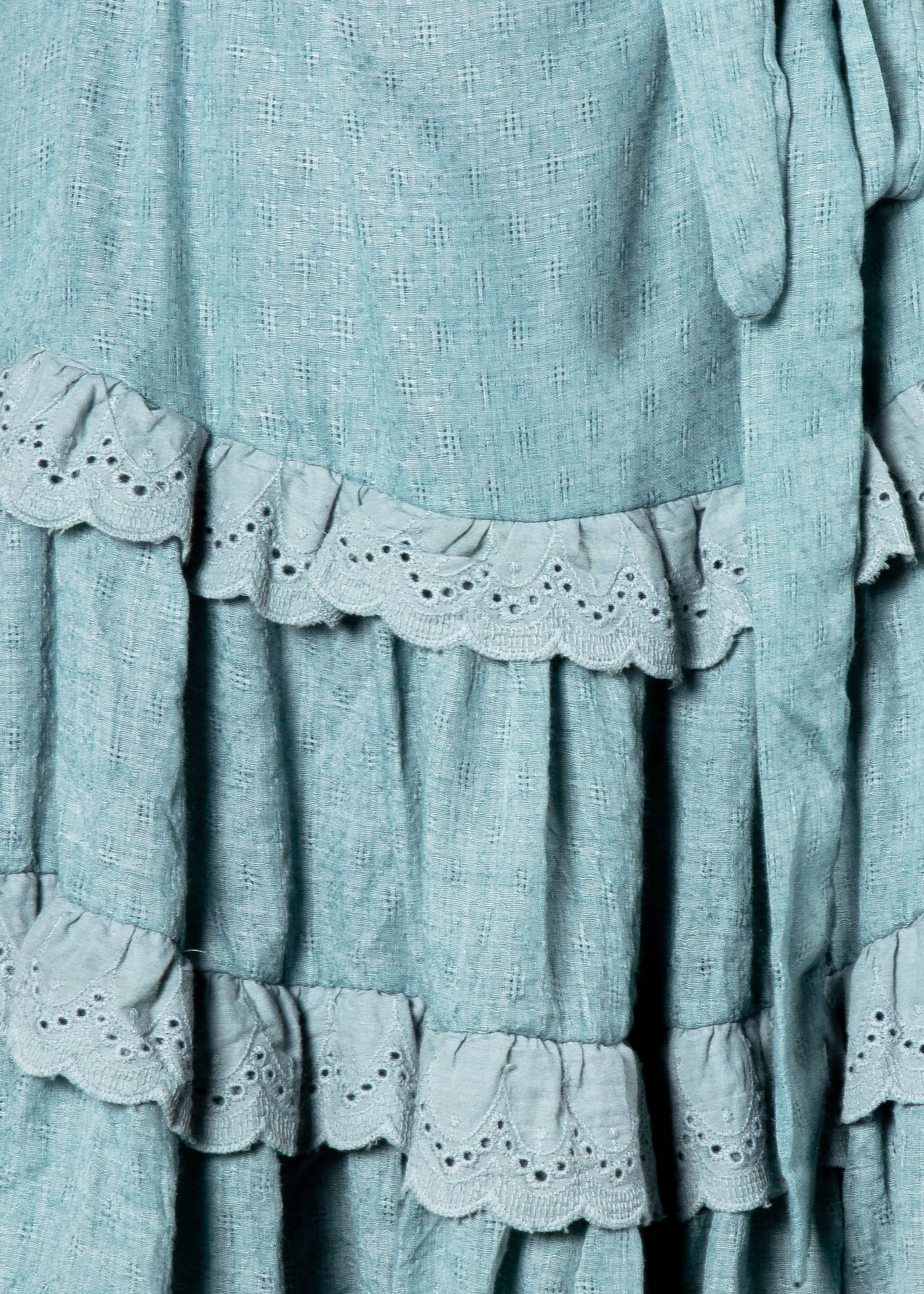 Abigail Swing Dress w/ Tie - Sage