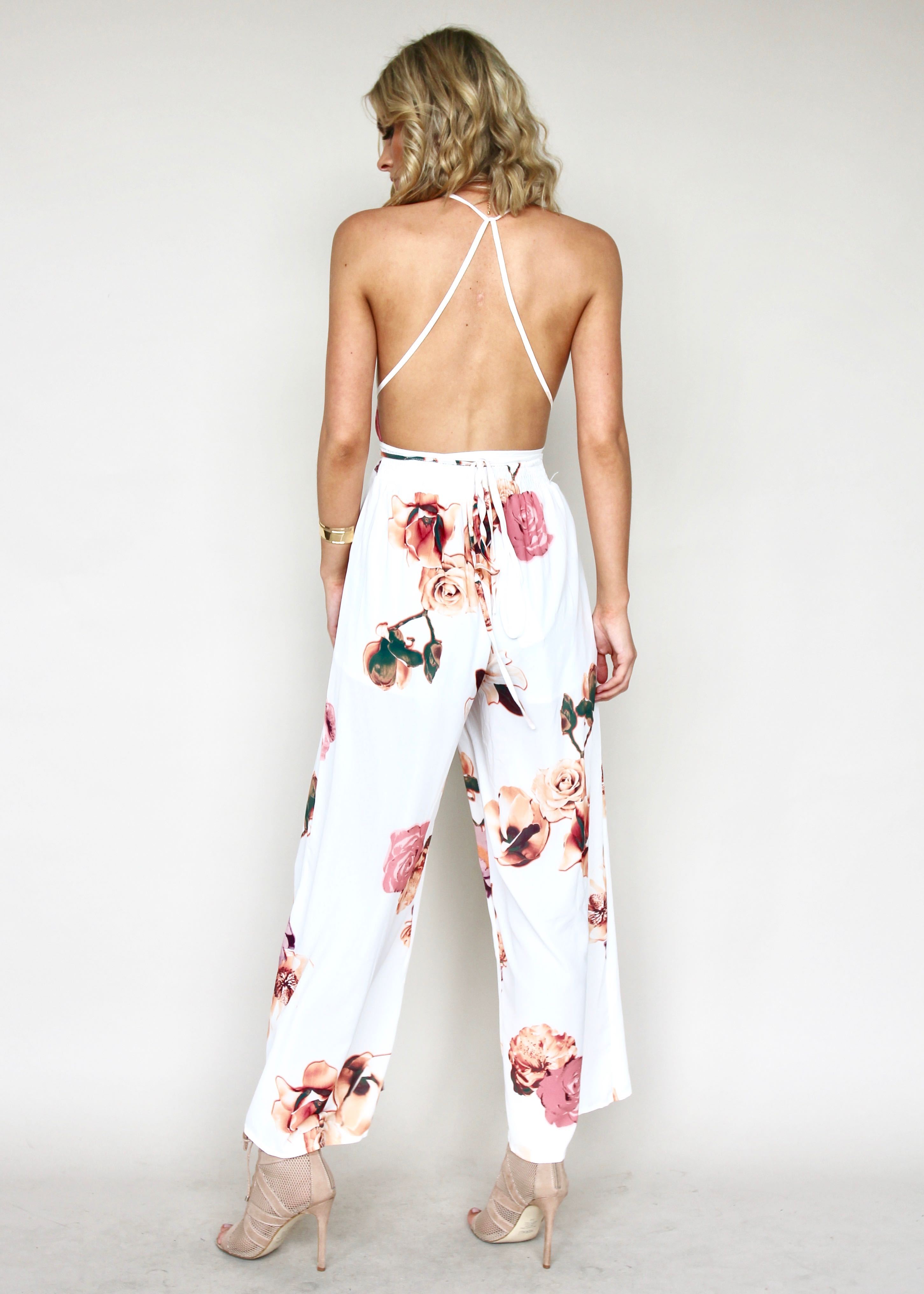 Lost In The Sun Pantsuit - Roses