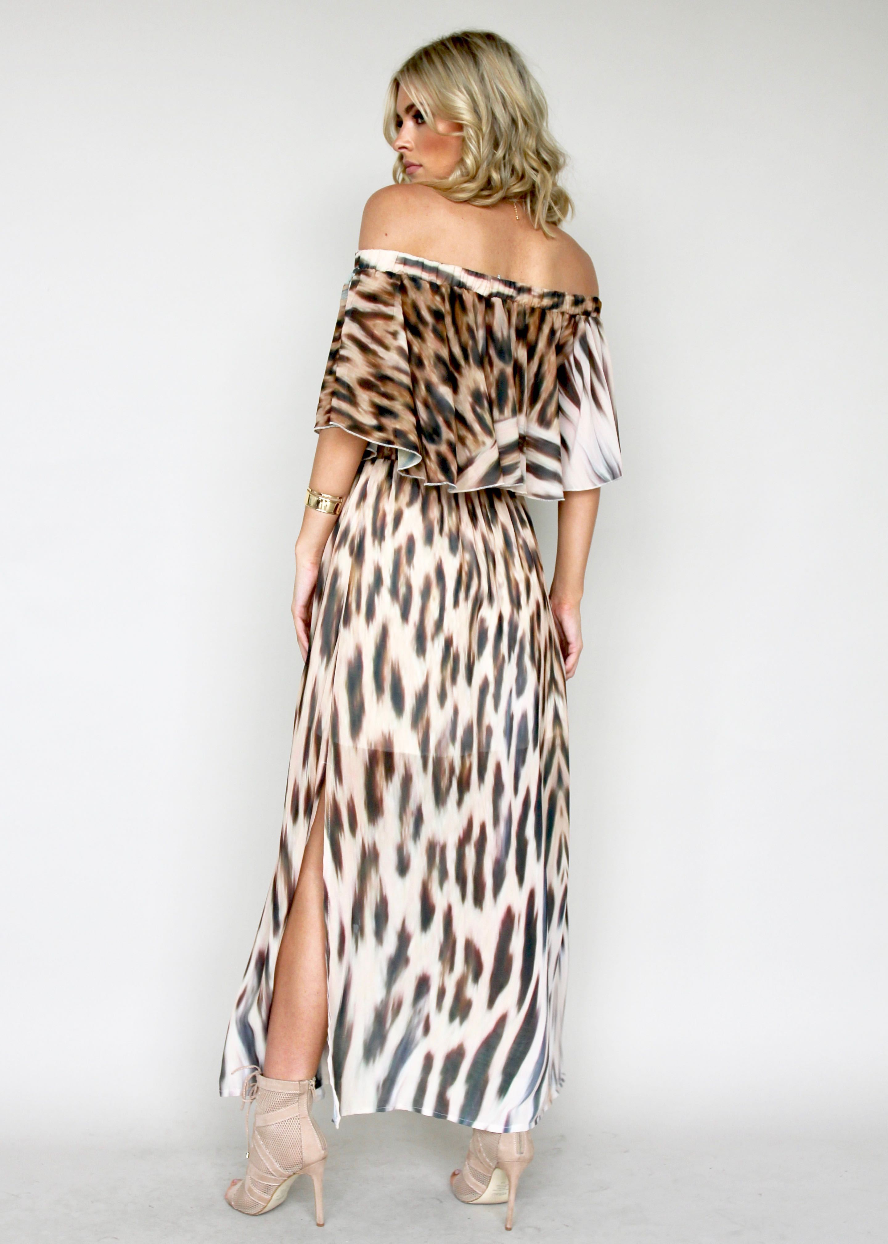 Night Sky Off Shoulder Dress - Africa