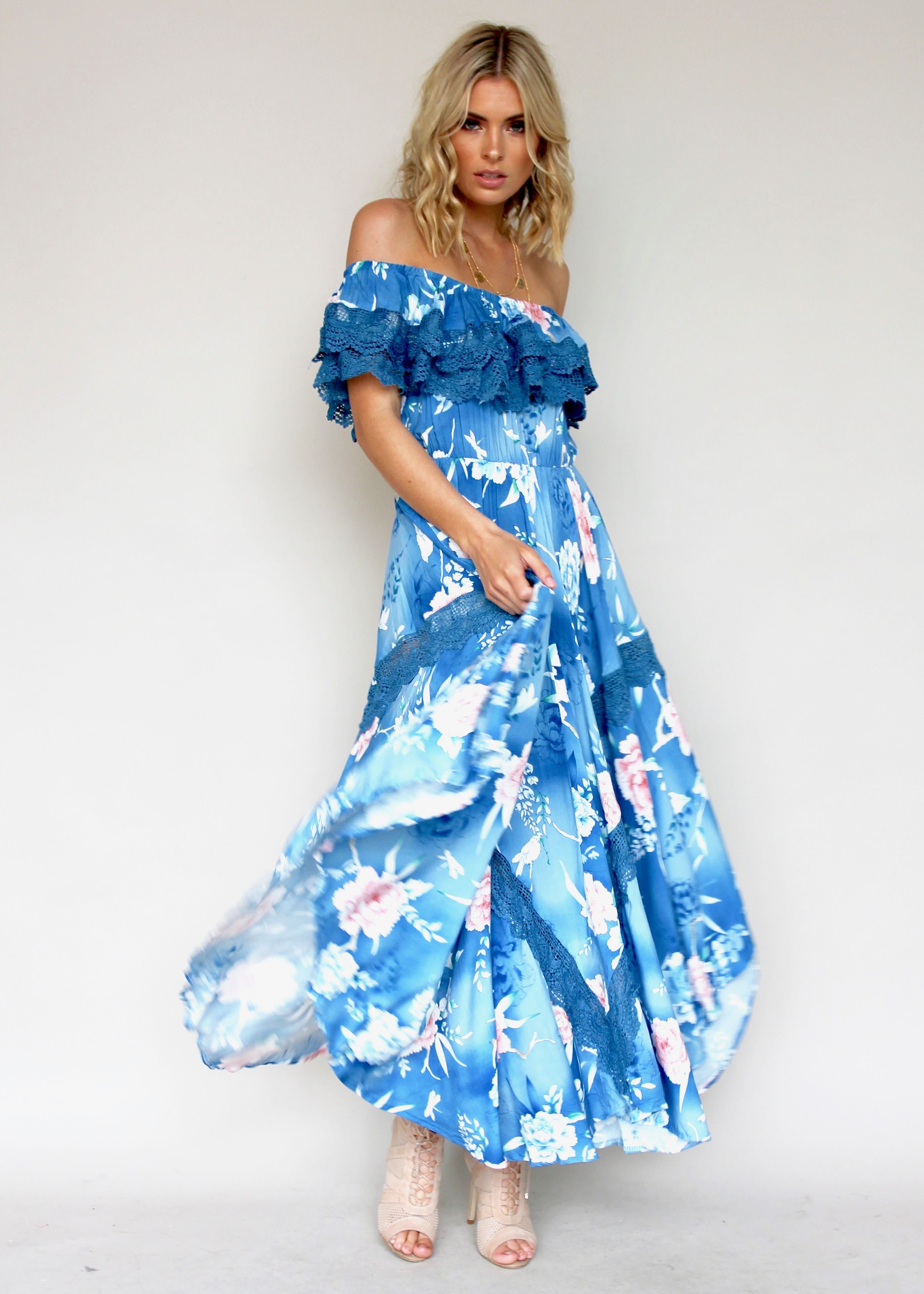 Positano Off Shoulder Maxi - Ana Santorina