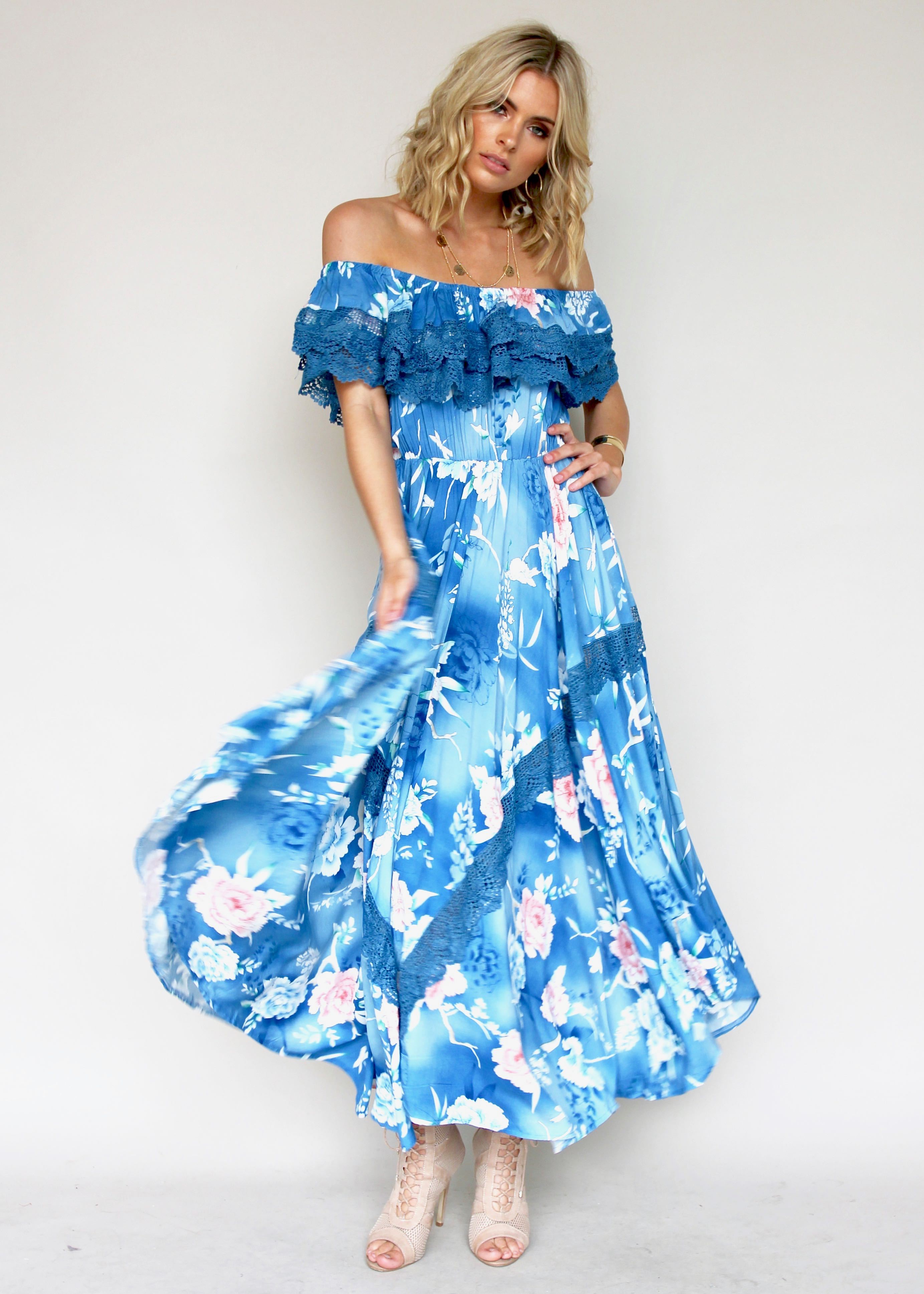 Positano Off Shoulder Maxi - Ana Santorina
