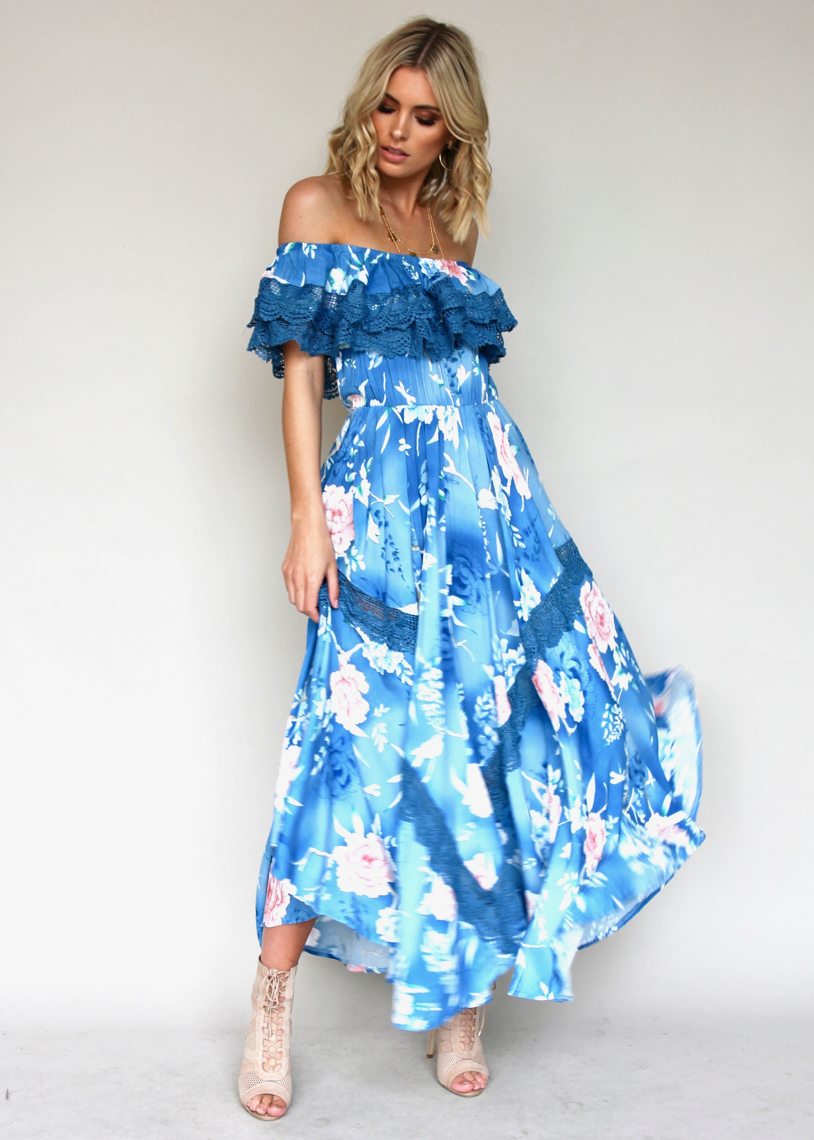 Positano Off Shoulder Maxi - Ana Santorina