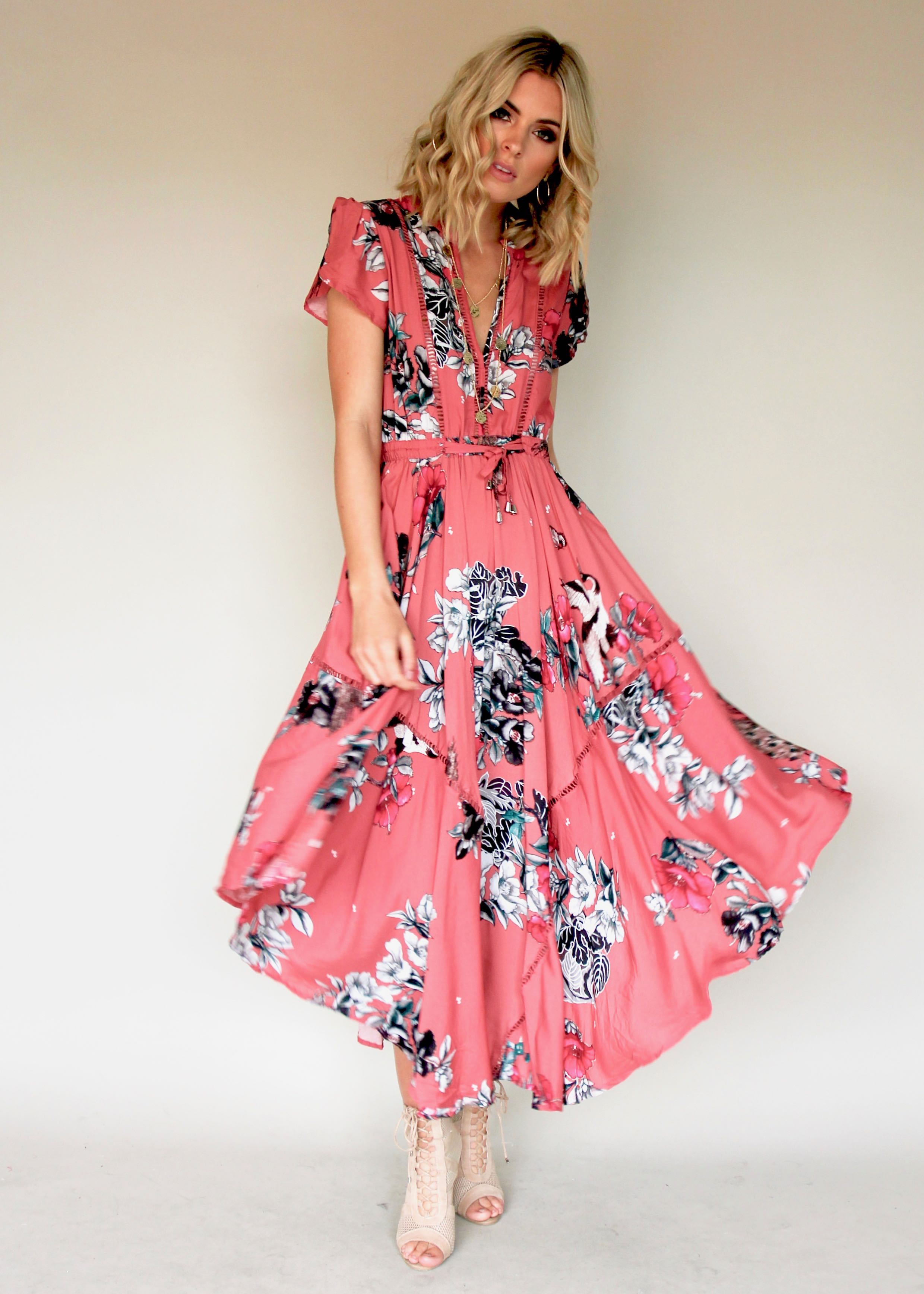 Asher Maxi Dress - Rose Dreams
