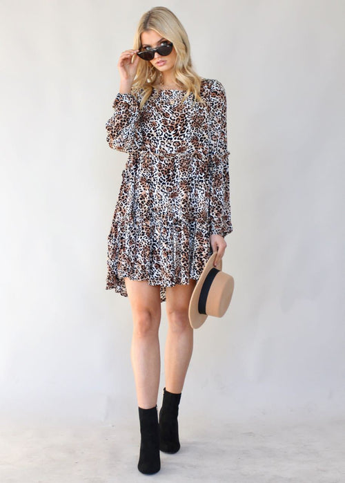 About Time Swing Dress - Leopard