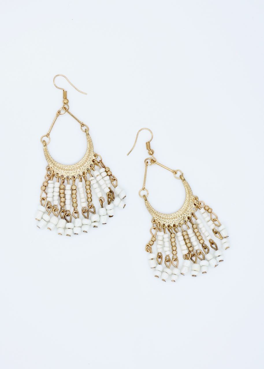 Peru Earrings - White