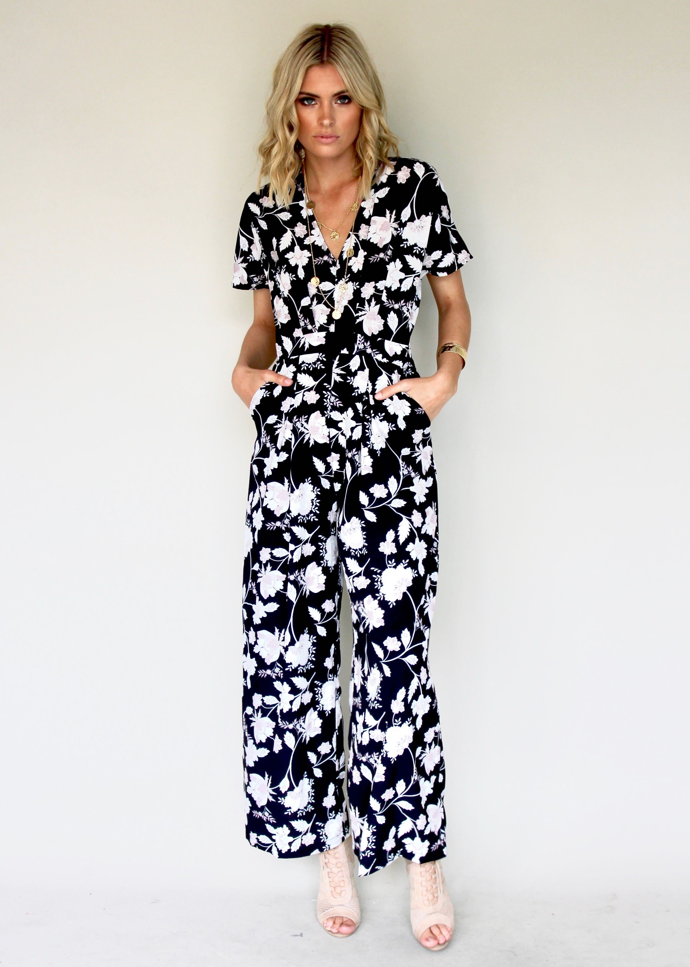 Vintage Dreams Pantsuit - Gypsy Black