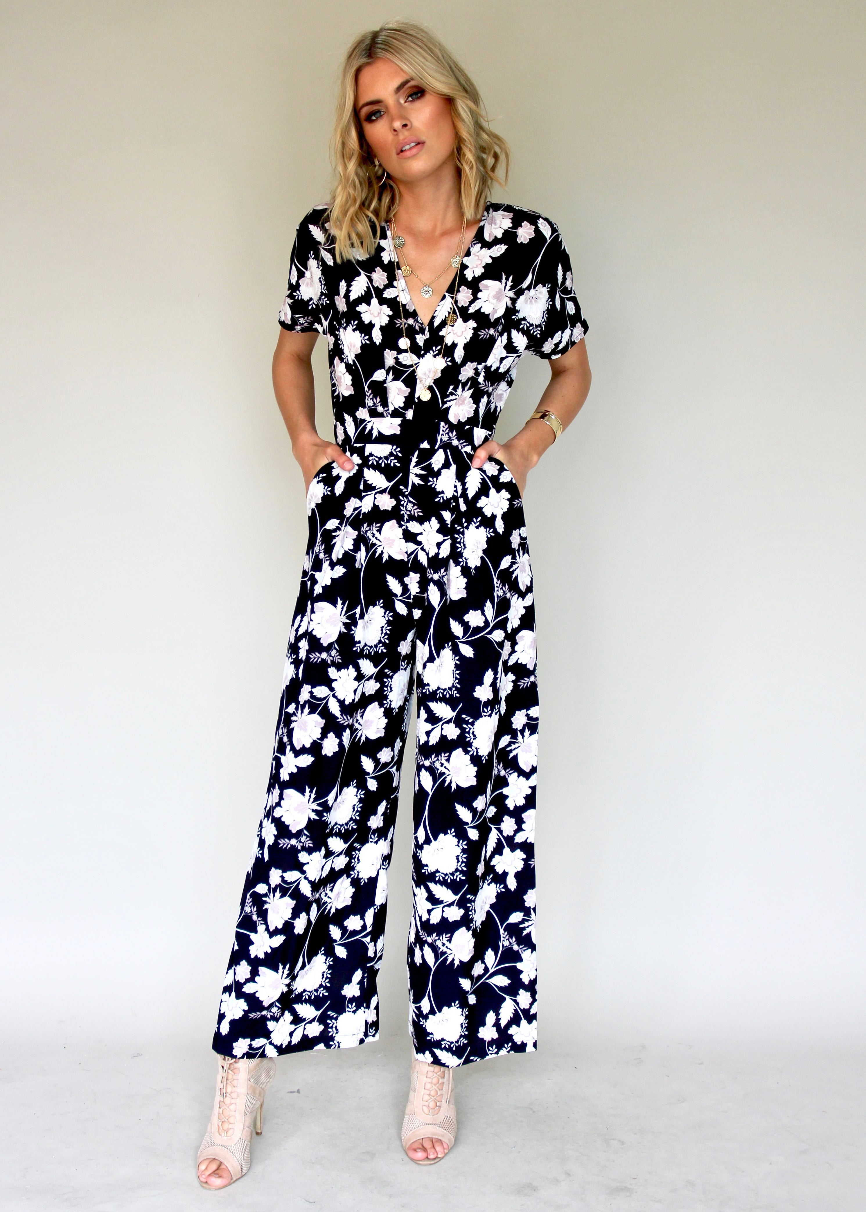 Vintage Dreams Pantsuit - Gypsy Black