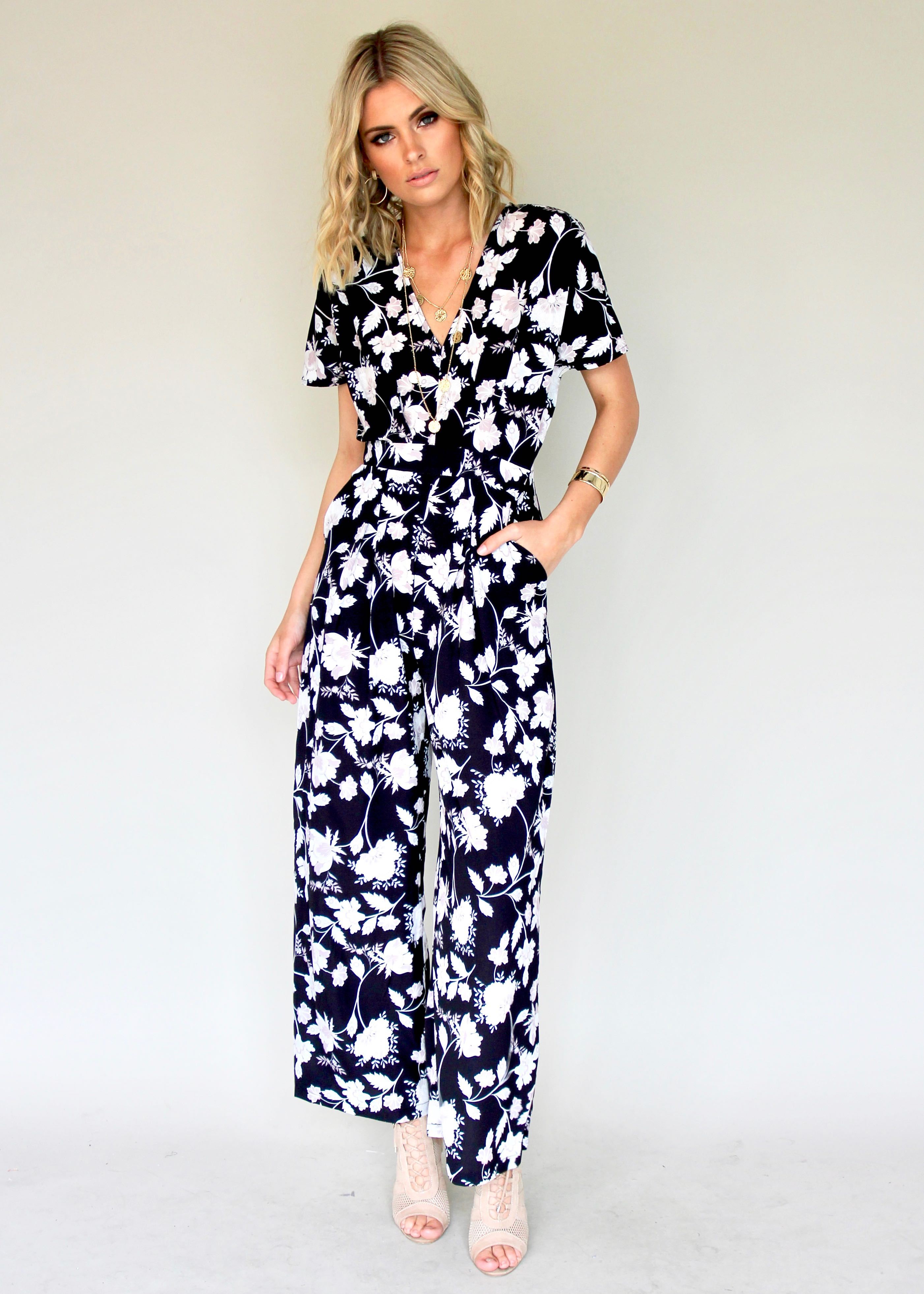 Vintage Dreams Pantsuit - Gypsy Black