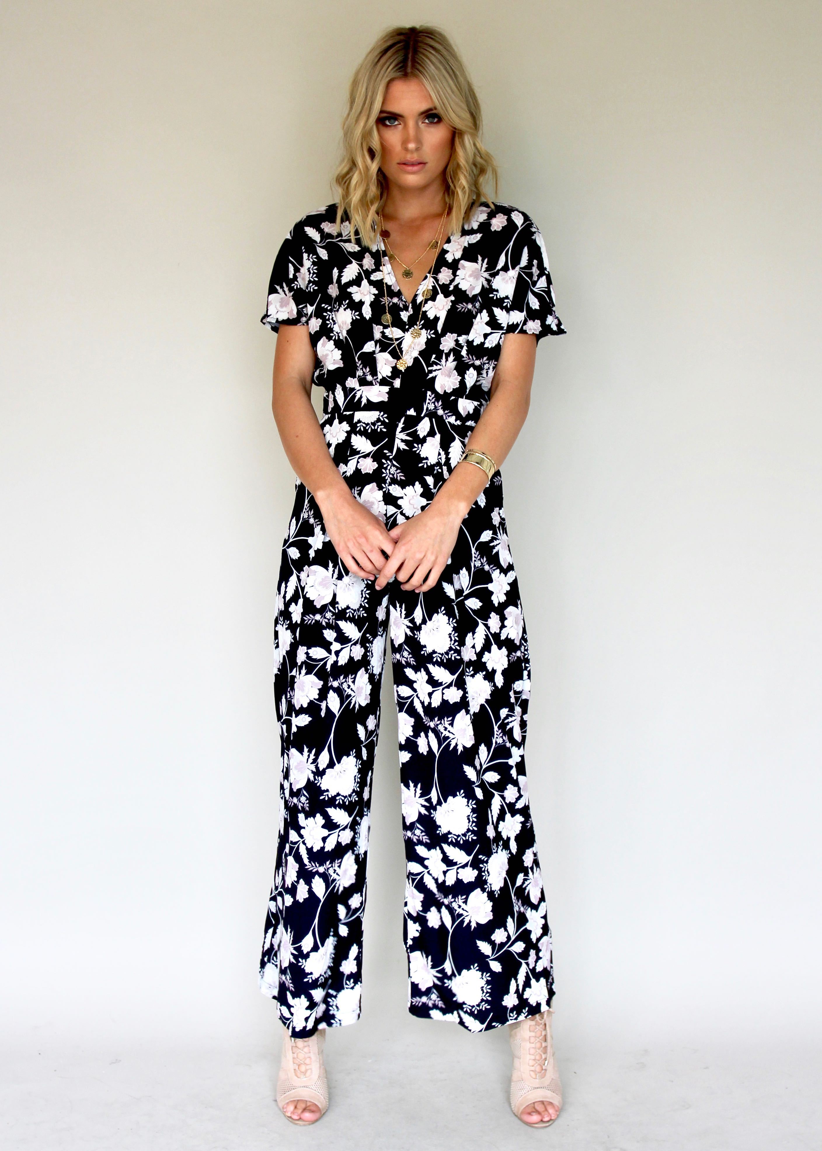 Vintage Dreams Pantsuit - Gypsy Black