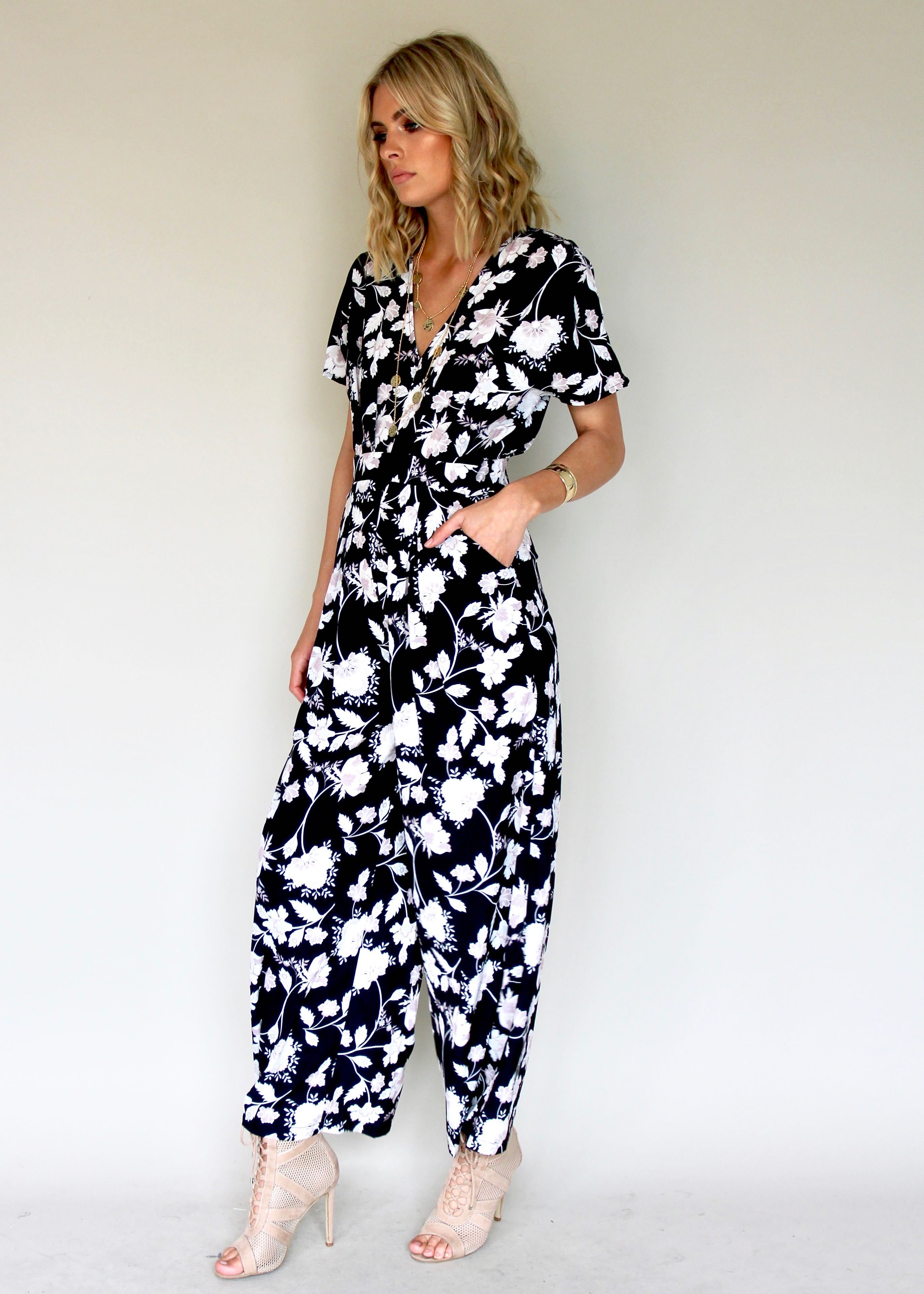 Vintage Dreams Pantsuit - Gypsy Black