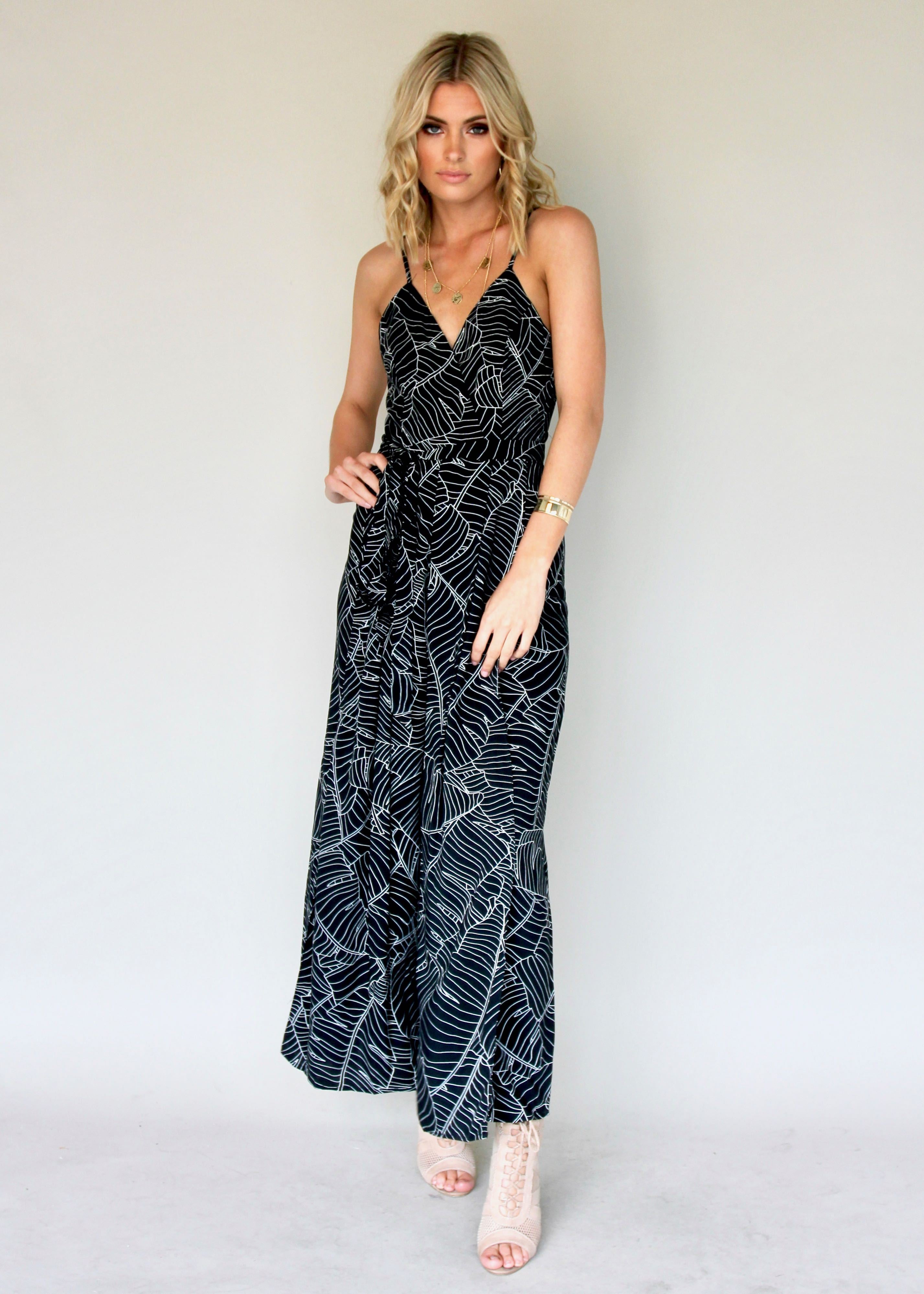 Take A Leap Pantsuit - Black/White