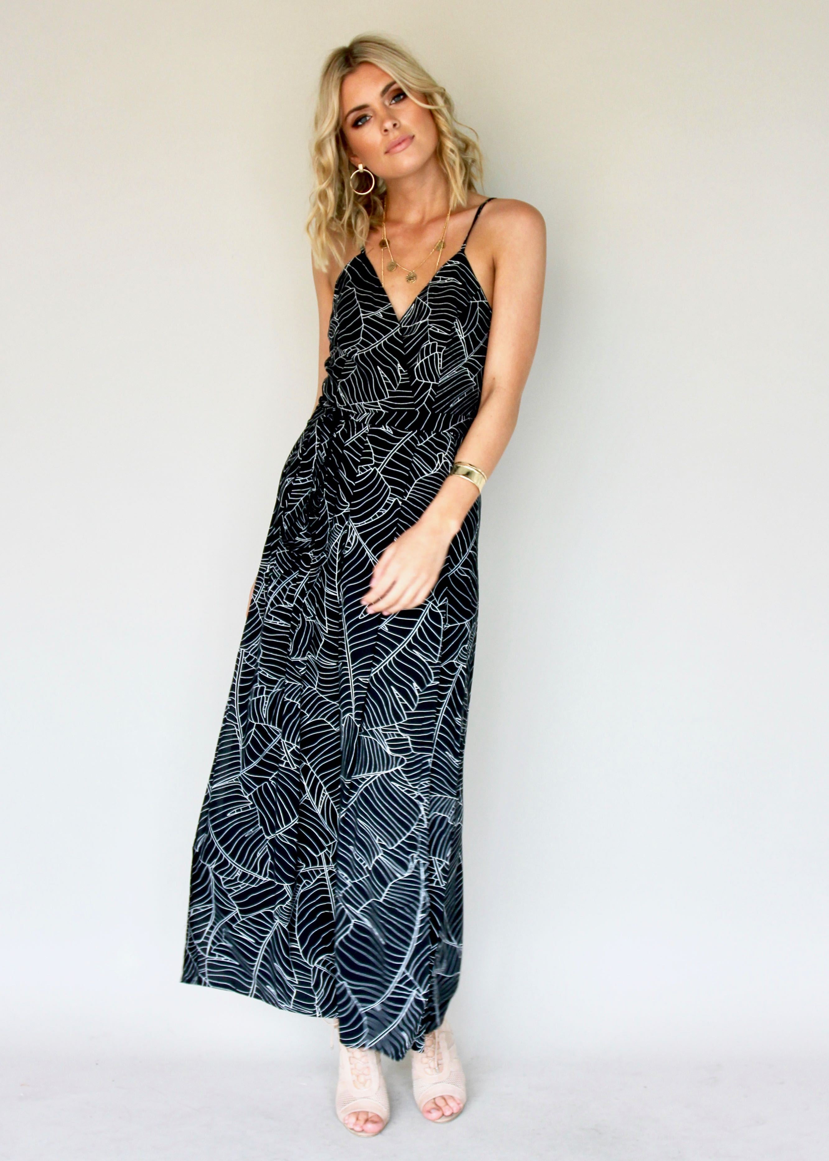 Take A Leap Pantsuit - Black/White