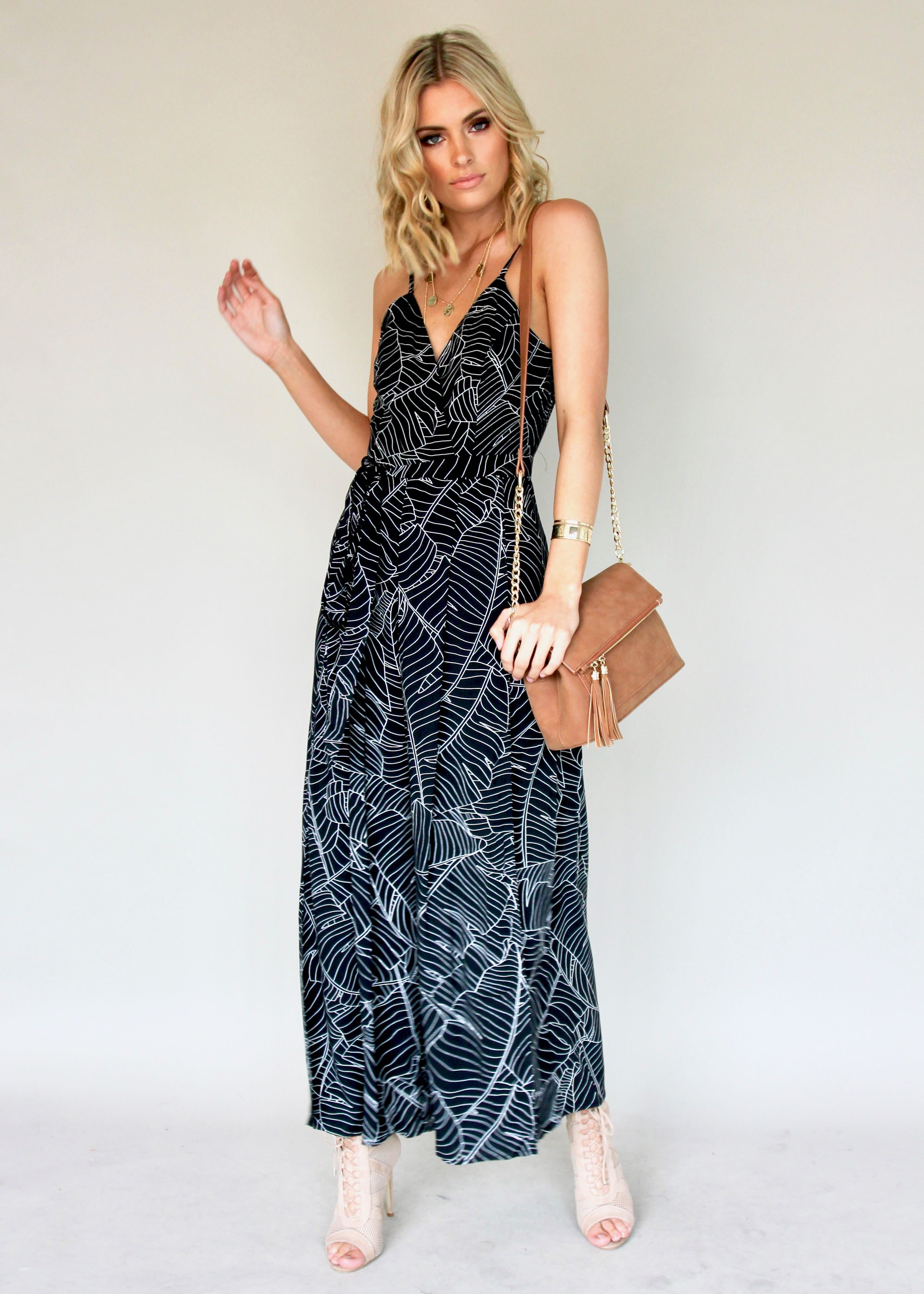 Take A Leap Pantsuit - Black/White