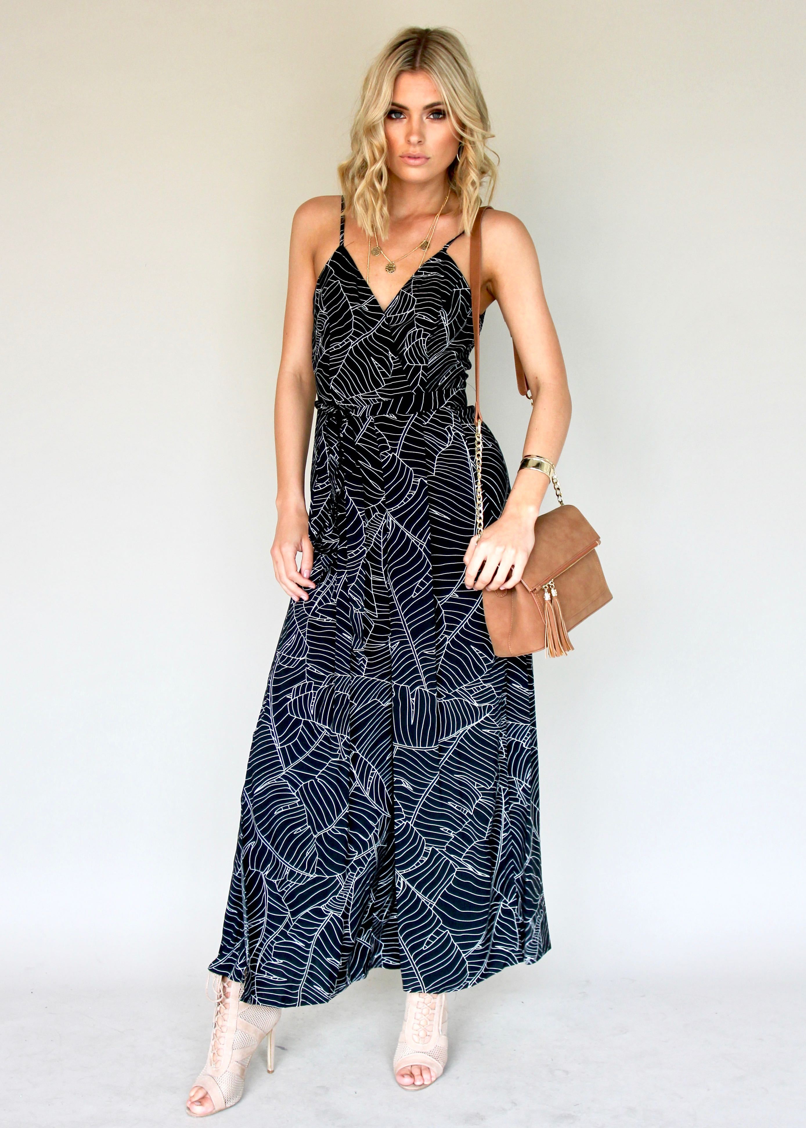 Take A Leap Pantsuit - Black/White