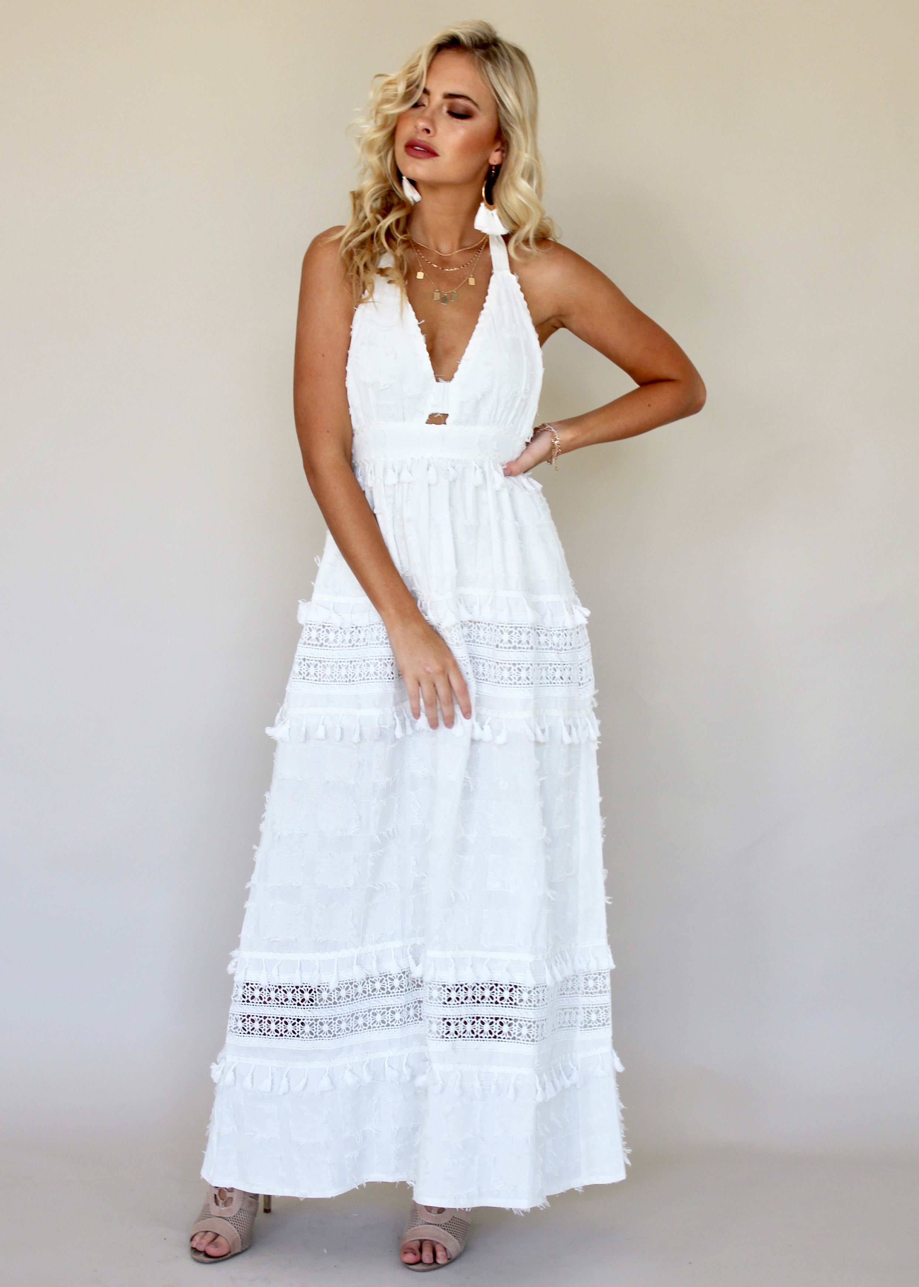 Lost Heaven Maxi Dress - White