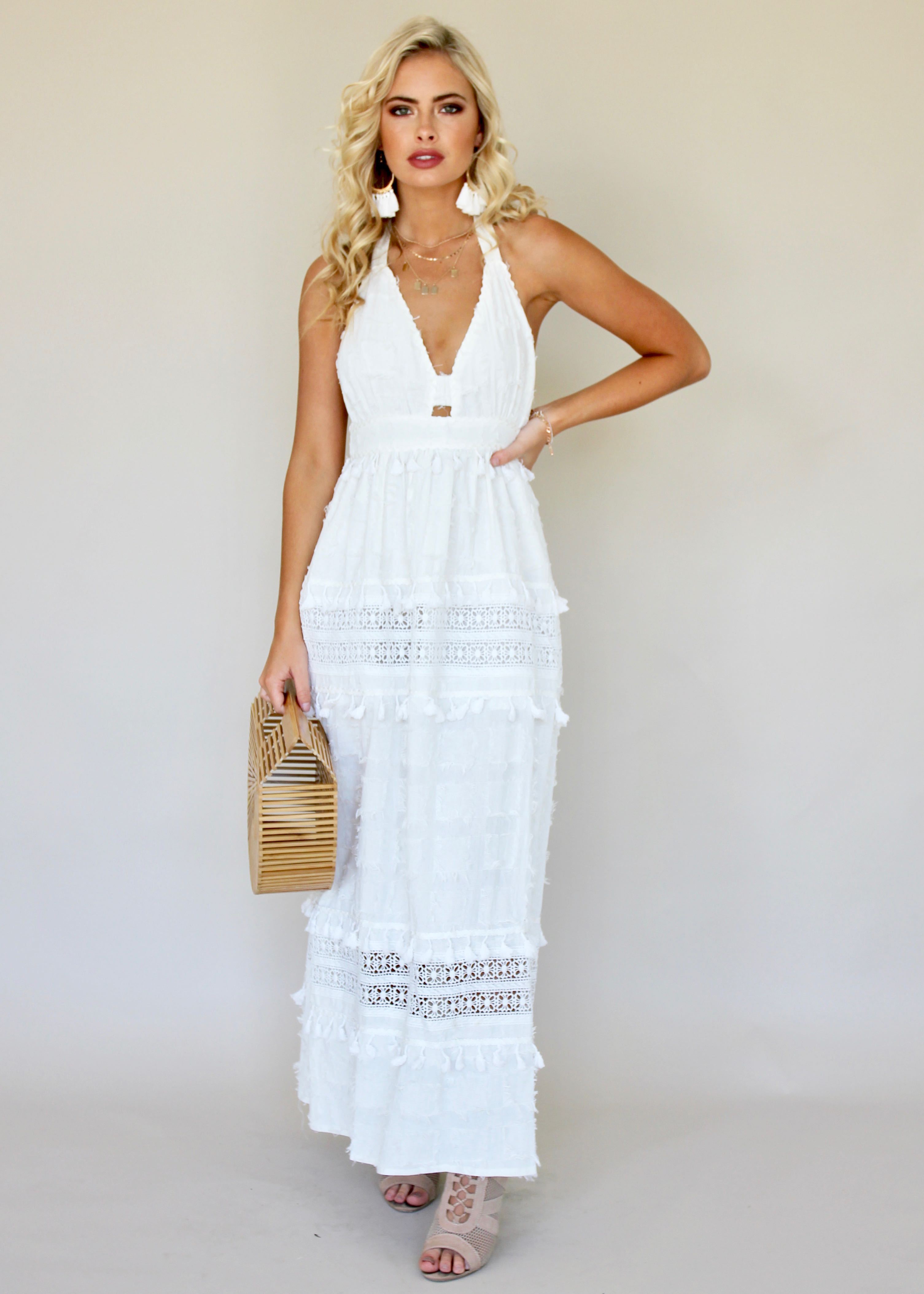 Lost Heaven Maxi Dress - White