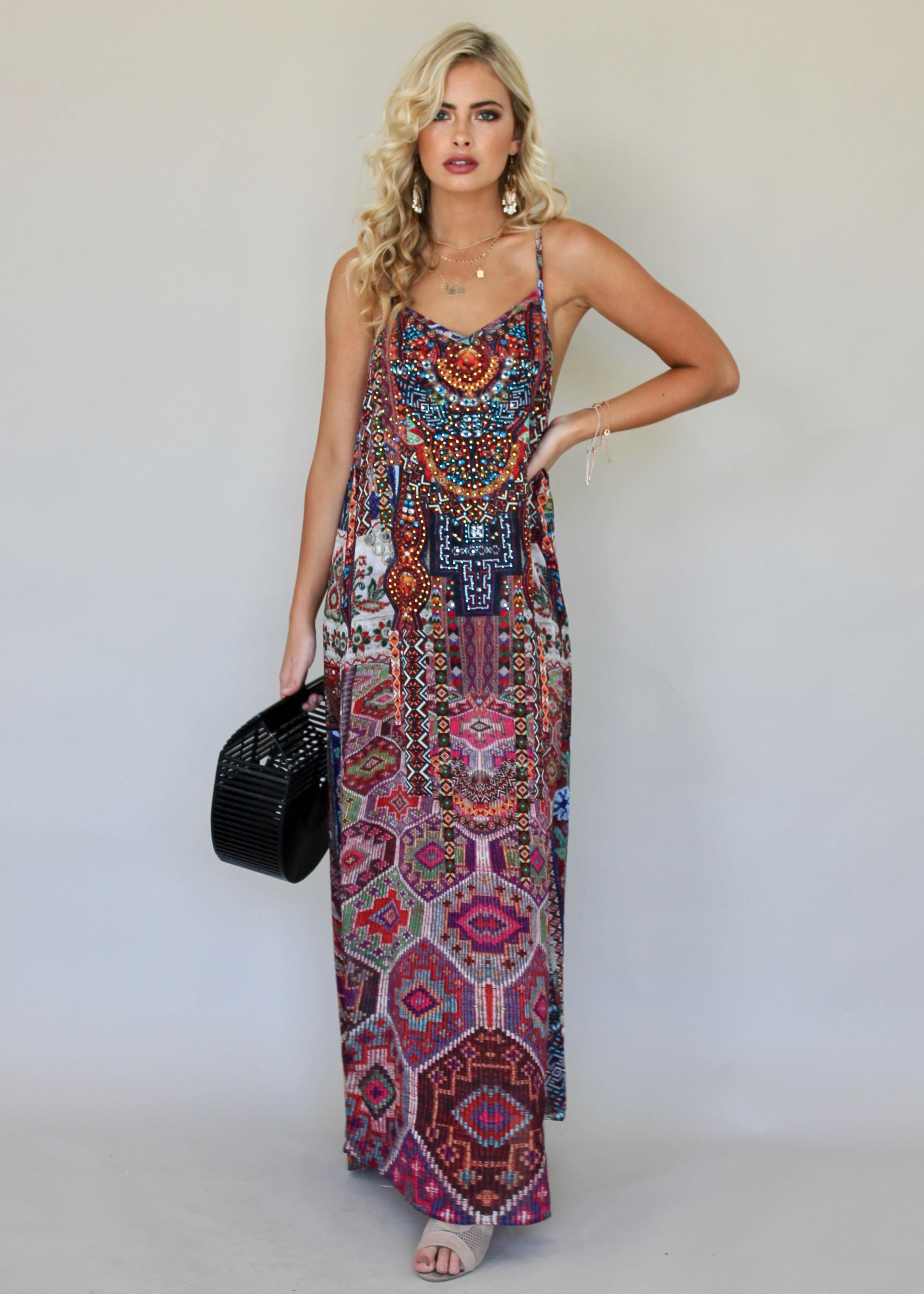 Lost Lotus Chiffon Maxi - Moroccan
