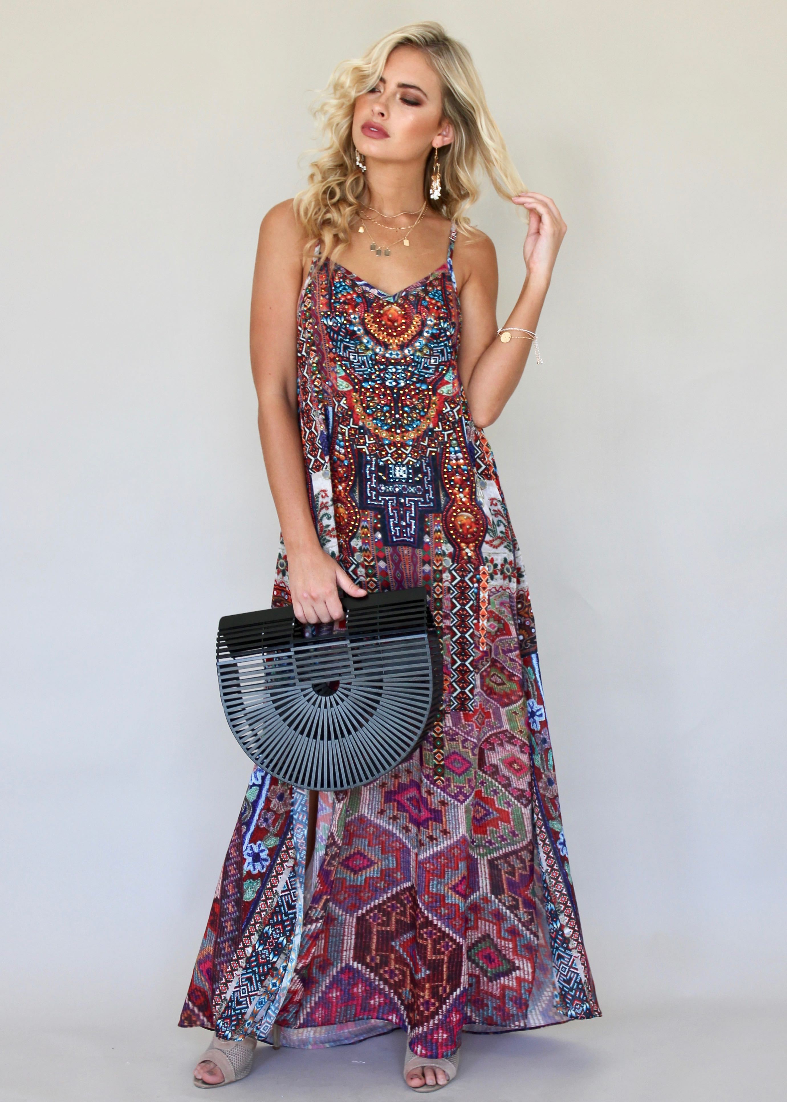 Lost Lotus Chiffon Maxi - Moroccan