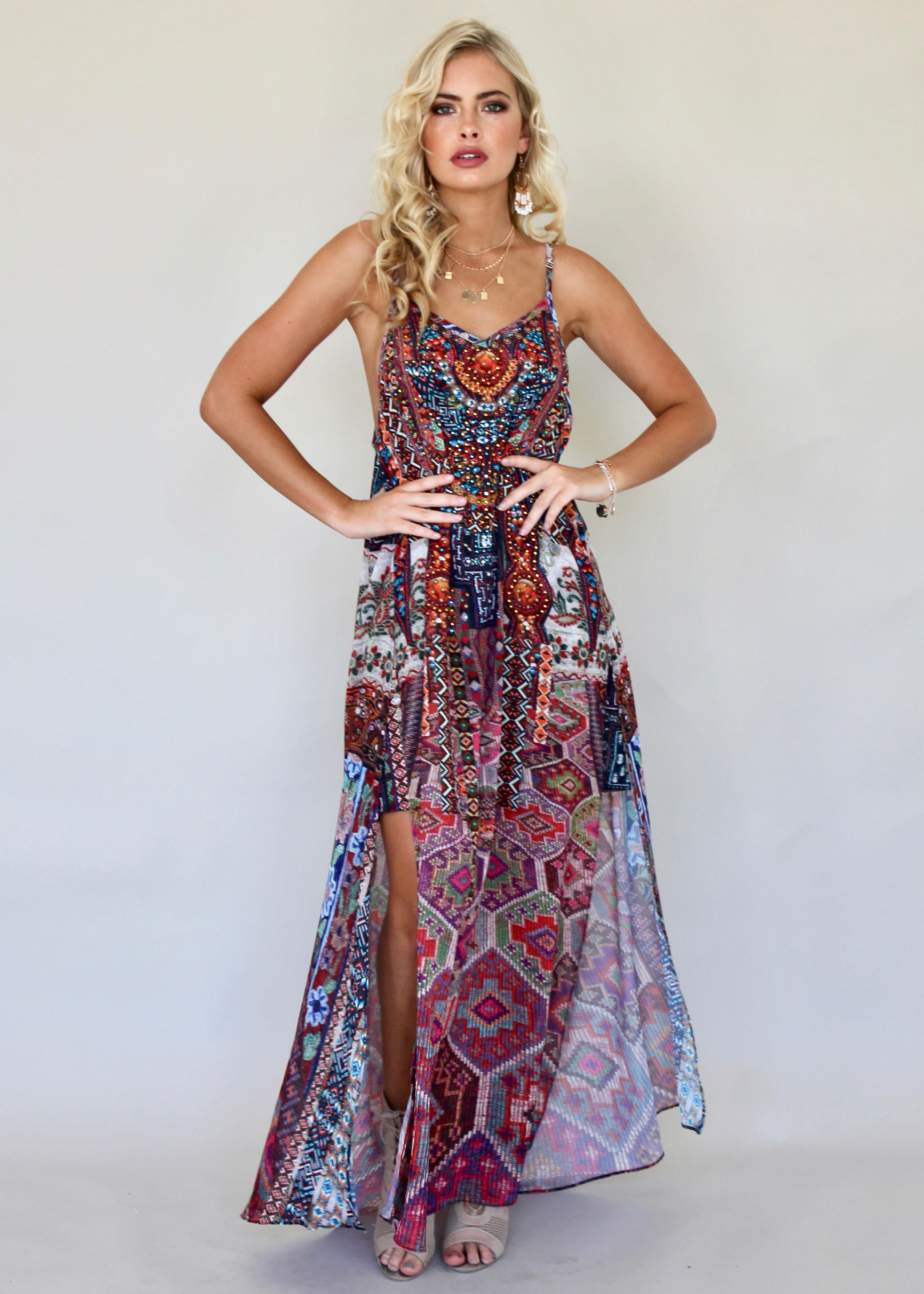Lost Lotus Chiffon Maxi - Moroccan