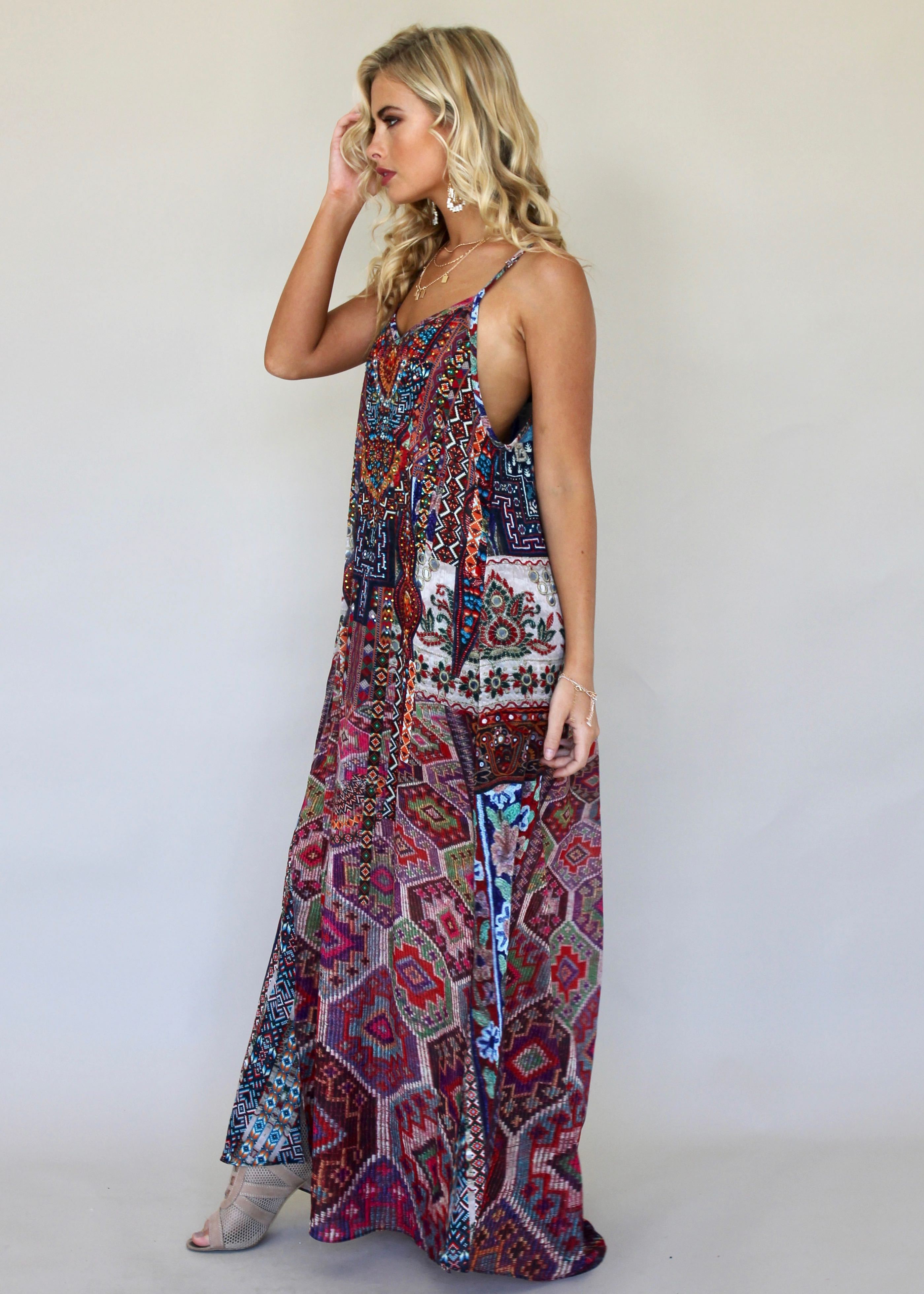 Lost Lotus Chiffon Maxi - Moroccan